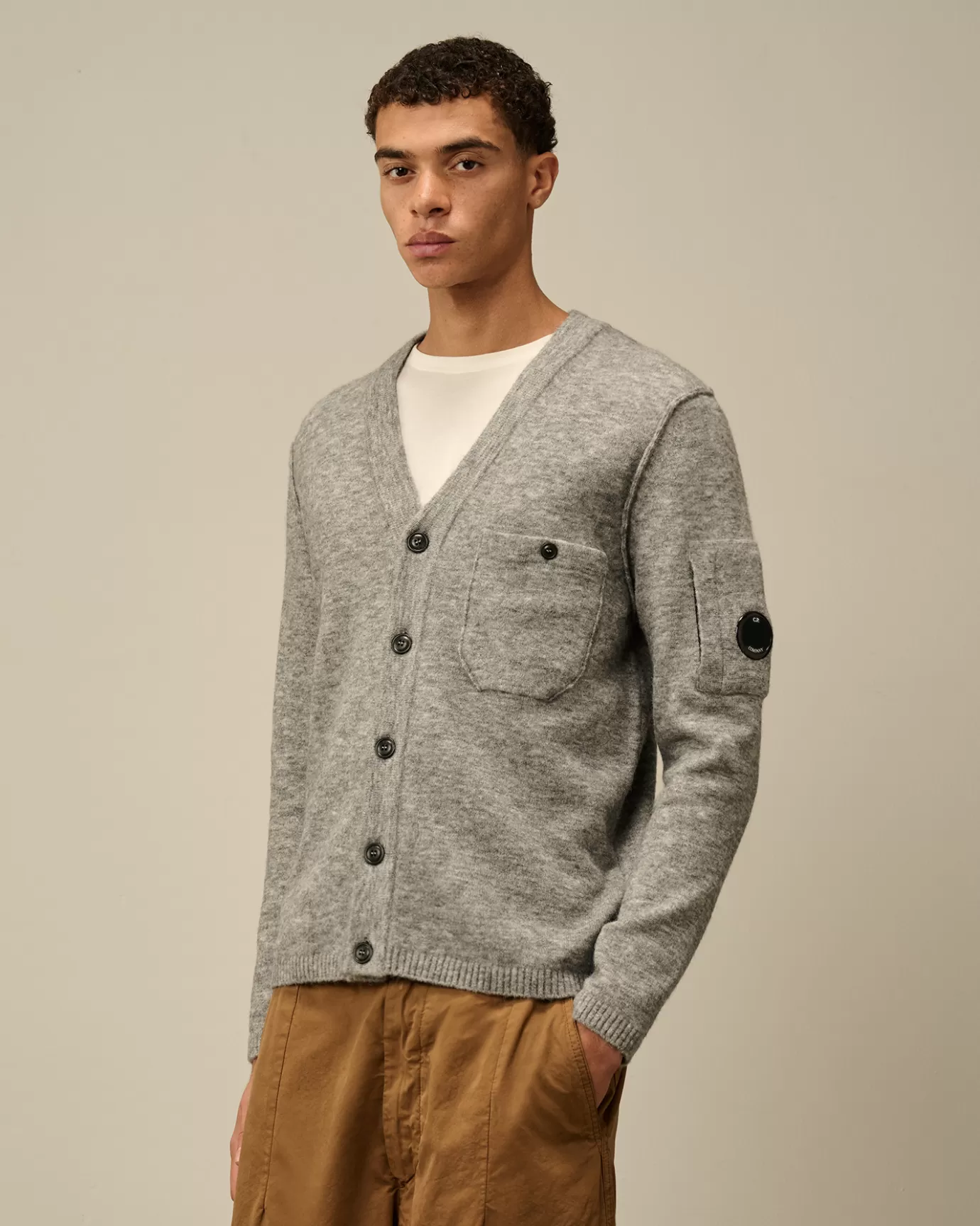 Alpaca Wool Buttoned Cardigan<C.P. Company Outlet