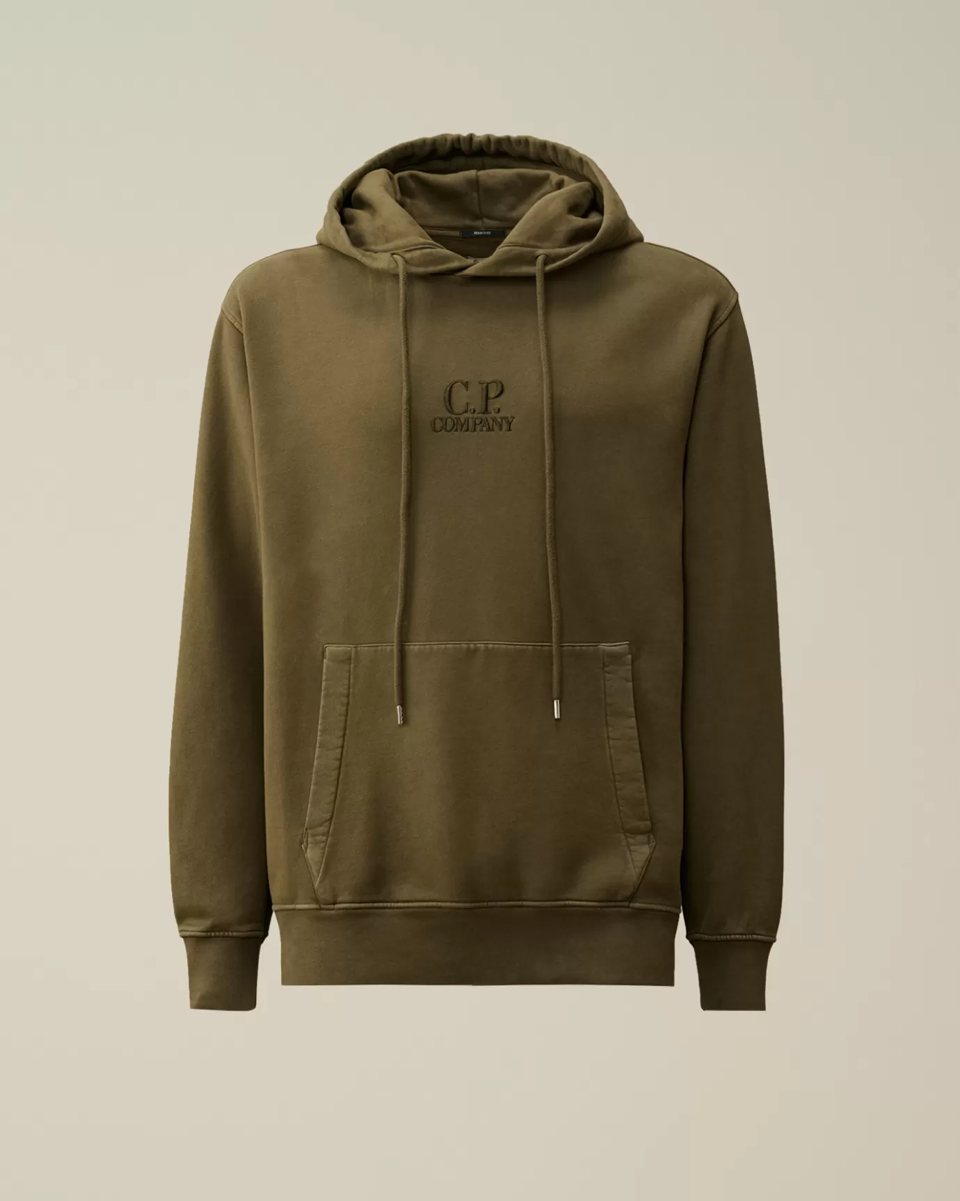 Brushed and Emerized Diagonal Fleece Logo Hooded Sweatshirt<C.P. Company Clearance