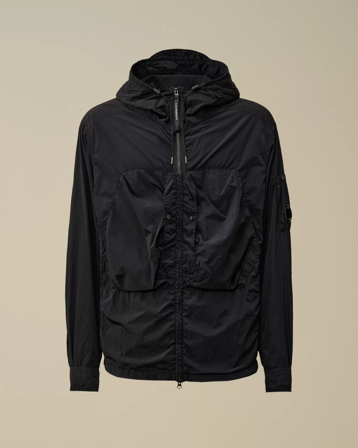 Chrome-R Hooded Overshirt<C.P. Company Cheap