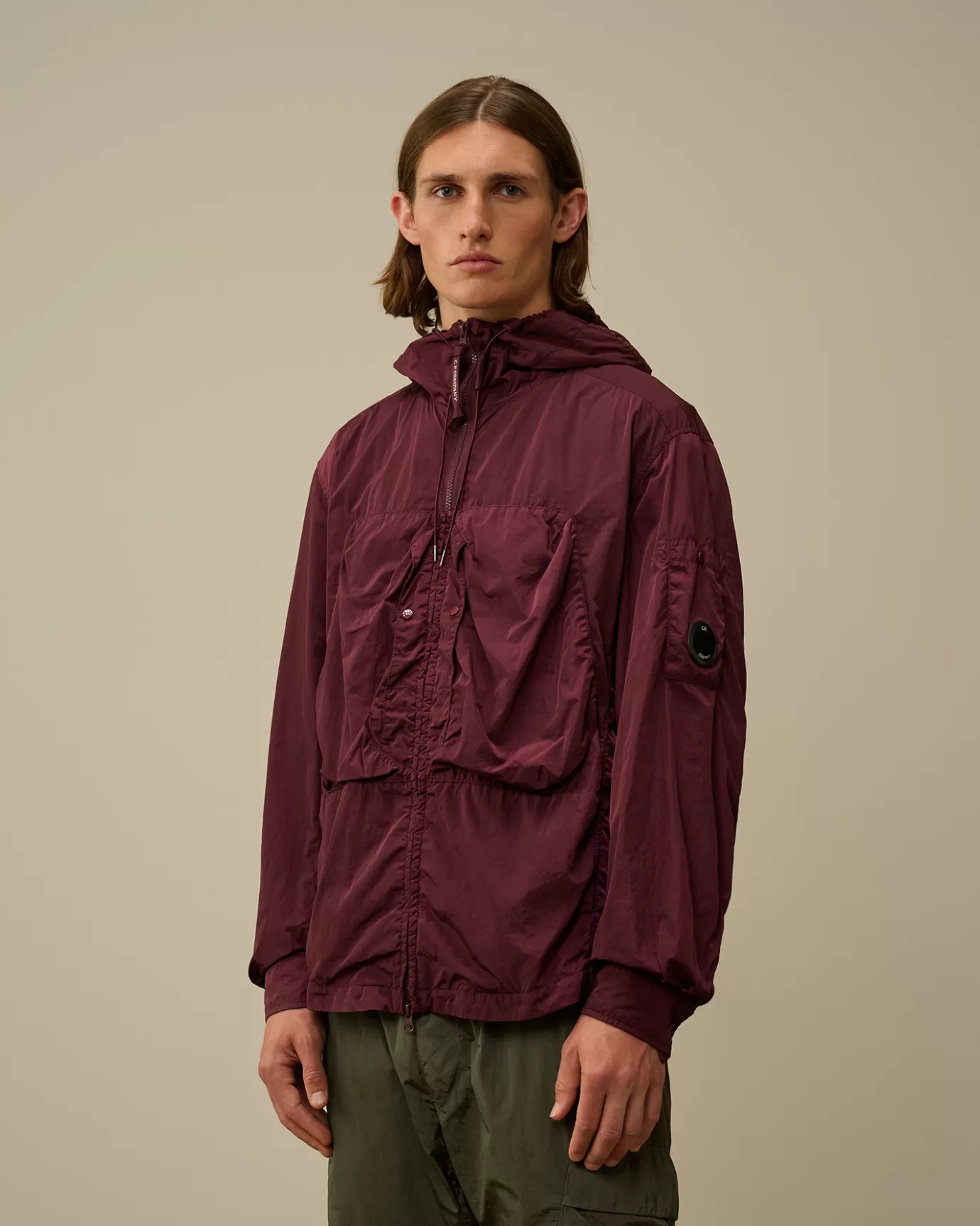 Chrome-R Hooded Overshirt<C.P. Company Cheap