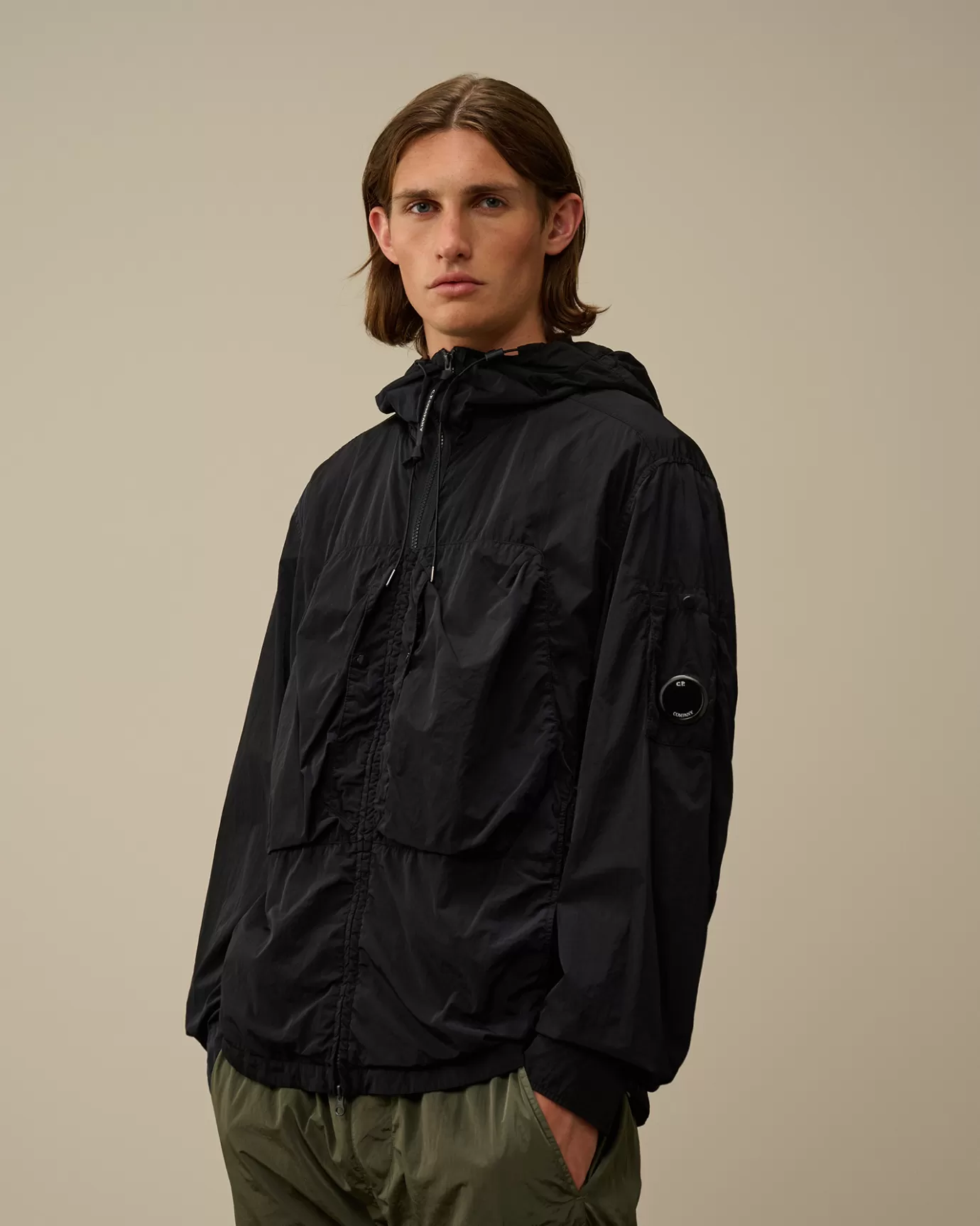 Chrome-R Hooded Overshirt<C.P. Company Cheap