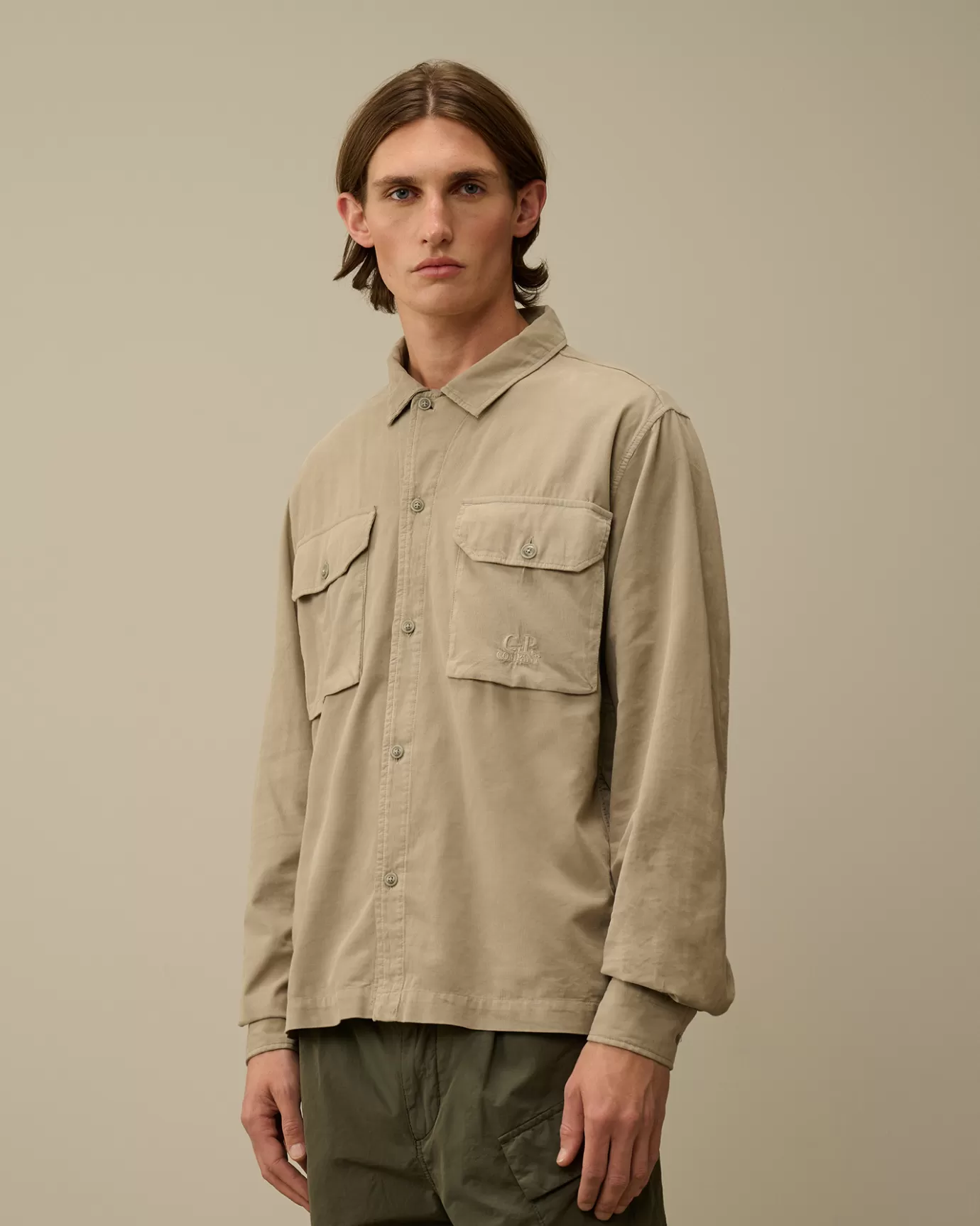 Corduroy Buttoned Overshirt<C.P. Company Store