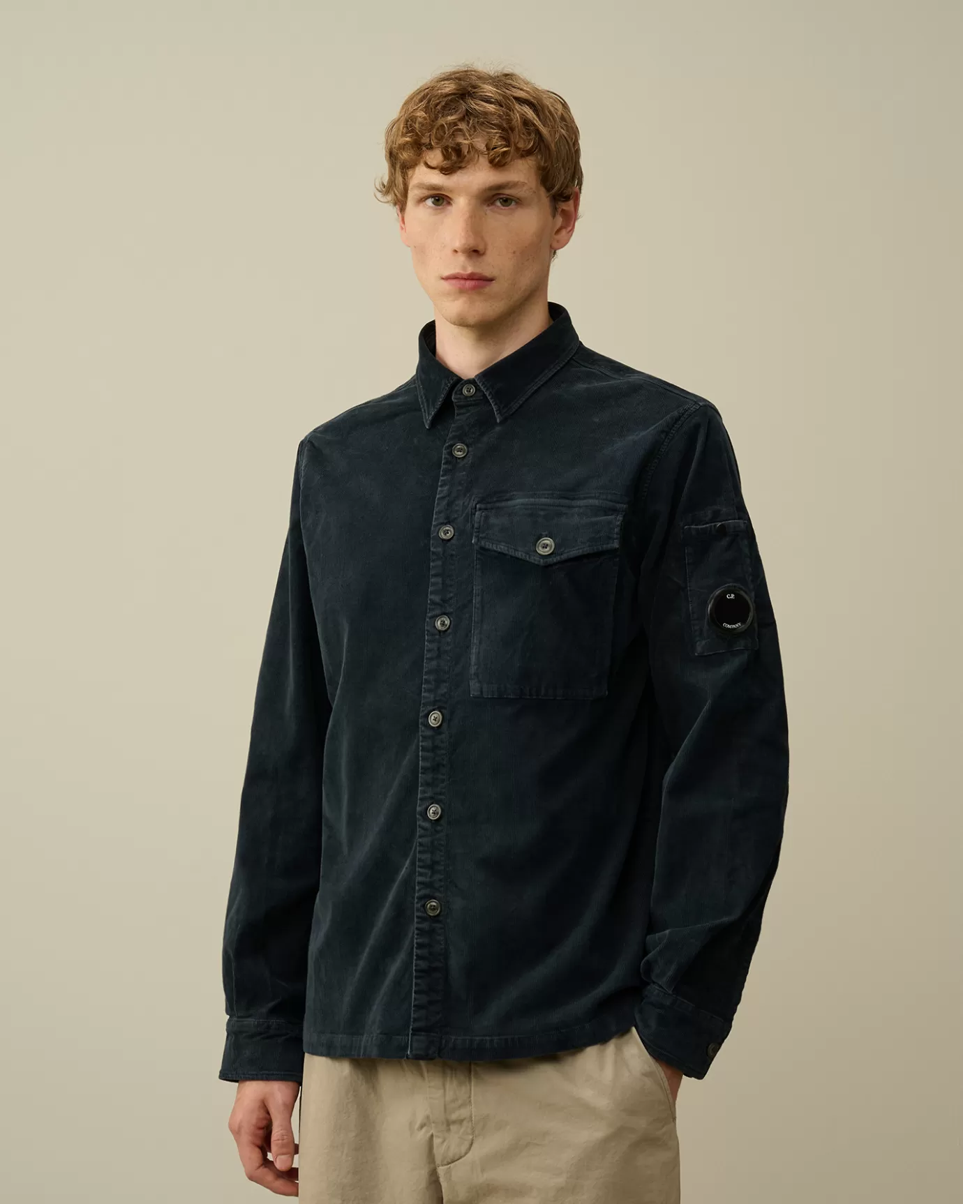 Corduroy Lens Buttoned Shirt<C.P. Company Discount