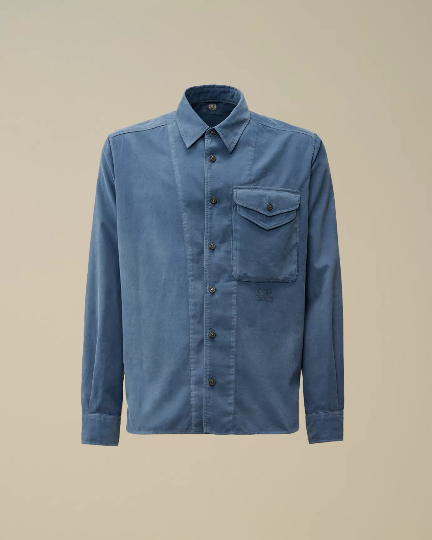 Corduroy Single Pocket Shirt<C.P. Company Cheap