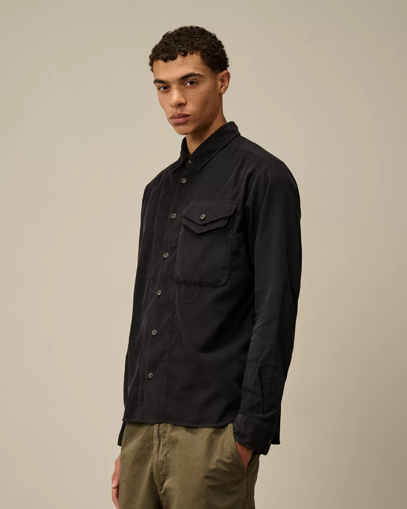 Corduroy Single Pocket Shirt<C.P. Company Best Sale