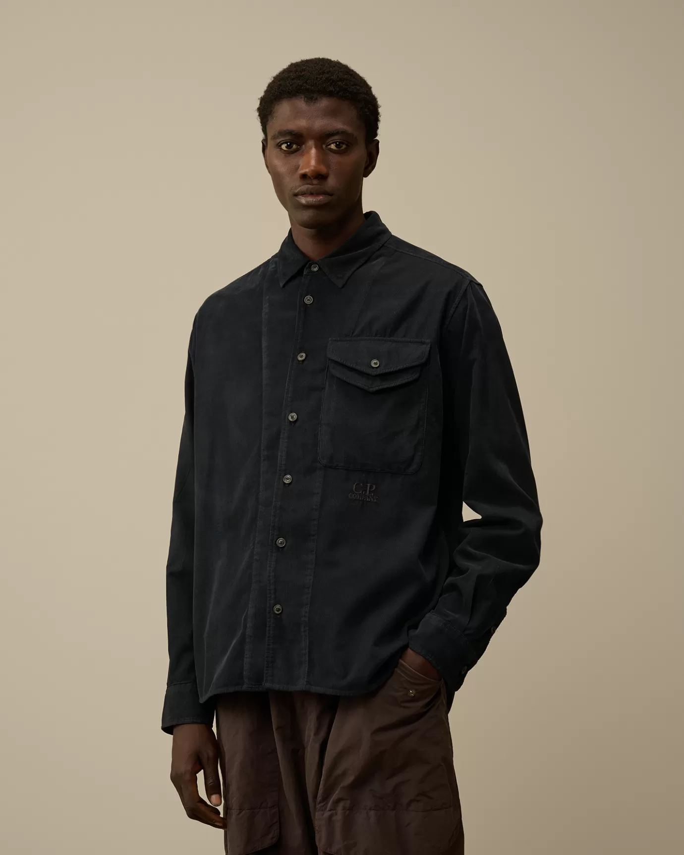 Corduroy Single Pocket Shirt<C.P. Company Sale