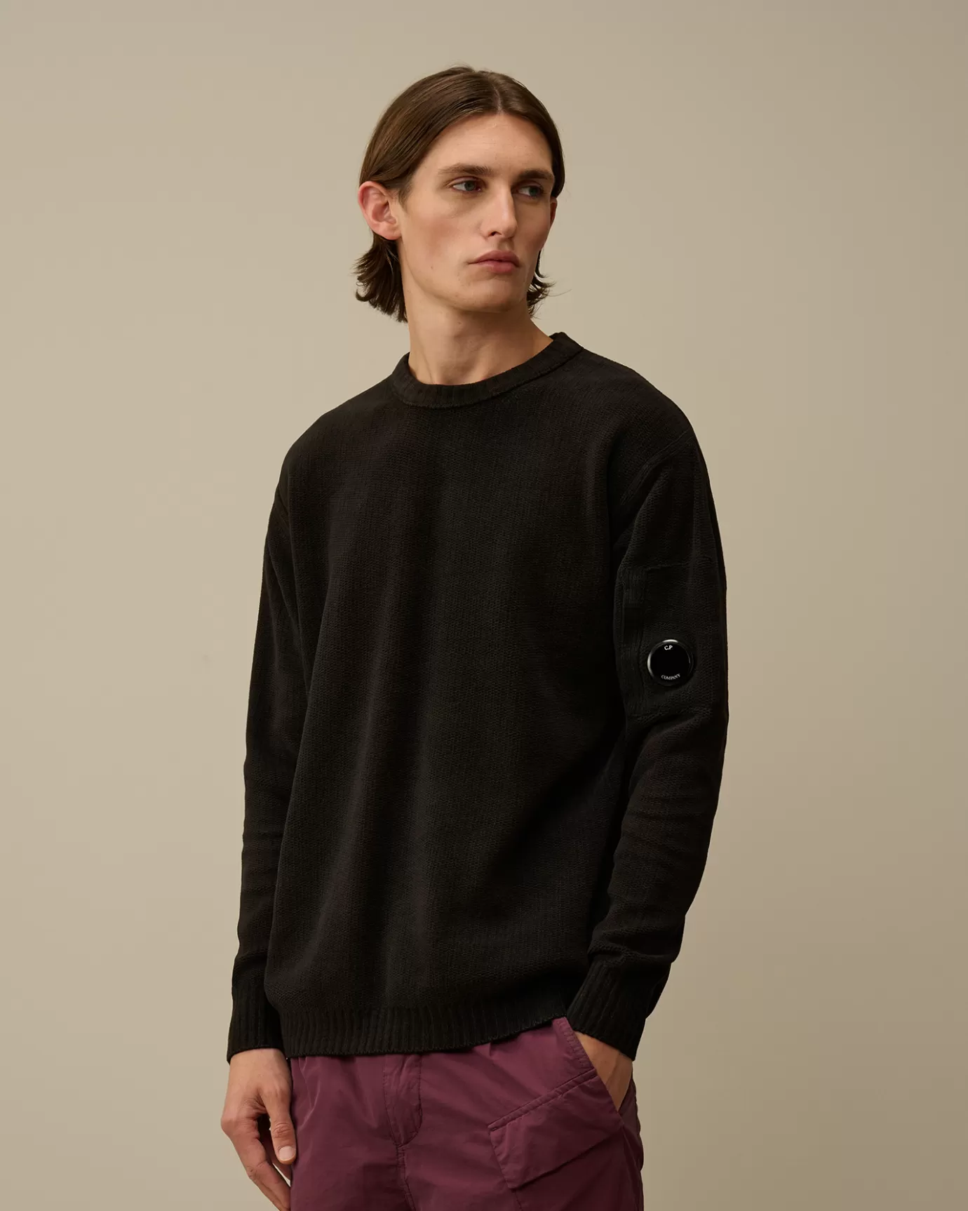 Cotton Chenille Crewneck Knit<C.P. Company Discount