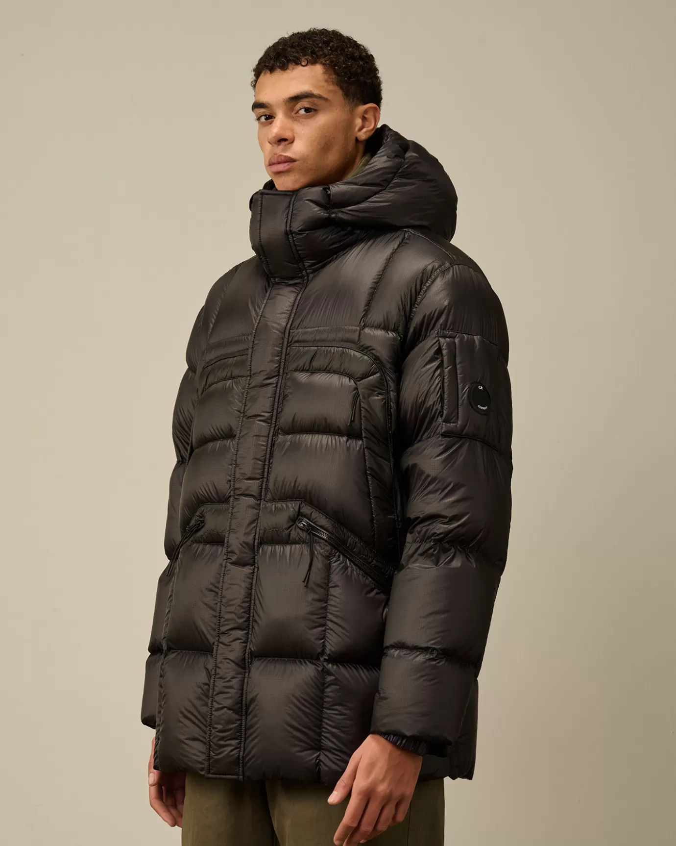 D.D. Shell Hooded Long Down Jacket<C.P. Company Cheap