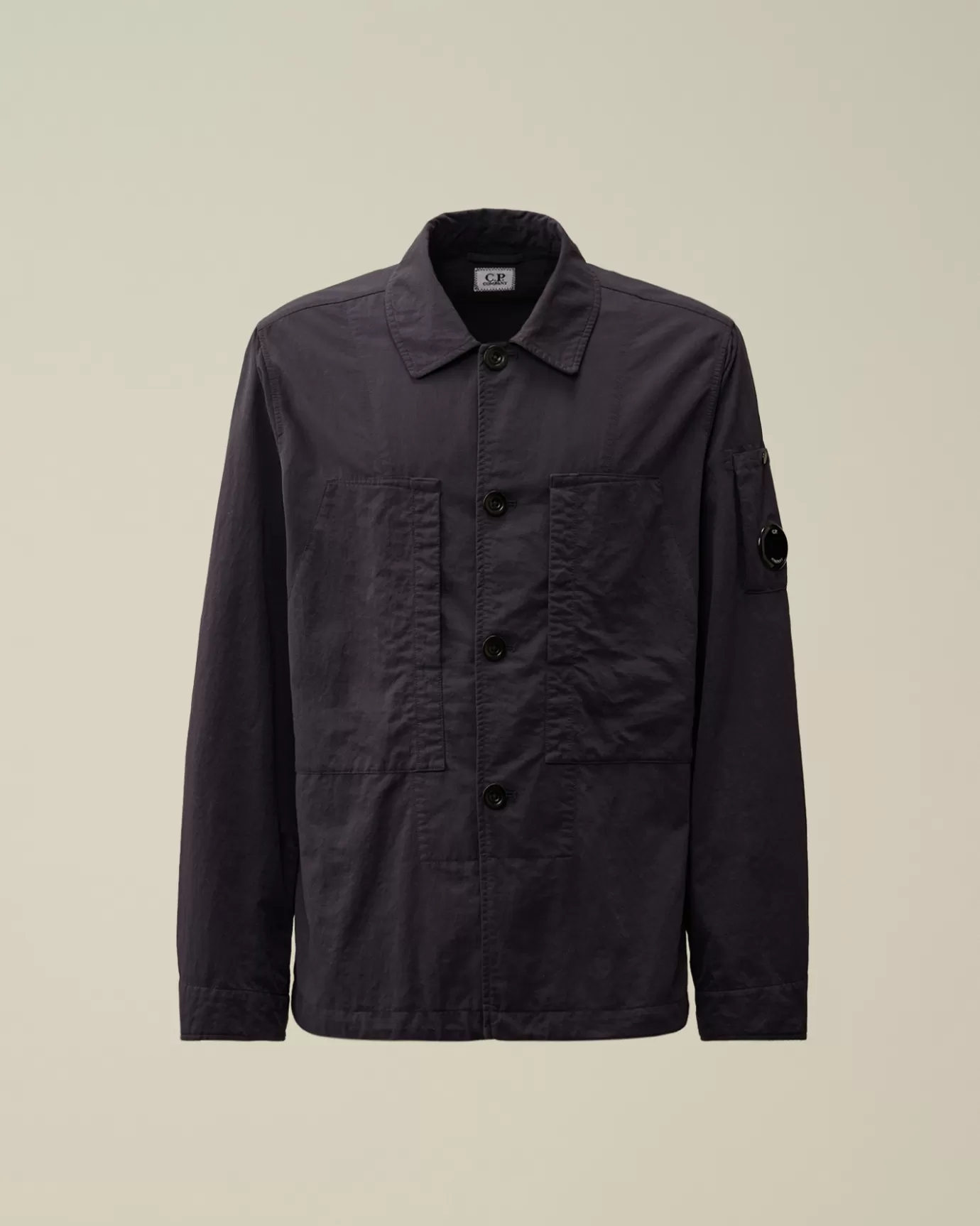 Diagonal Flatt Nylon Buttoned Overshirt<C.P. Company Fashion