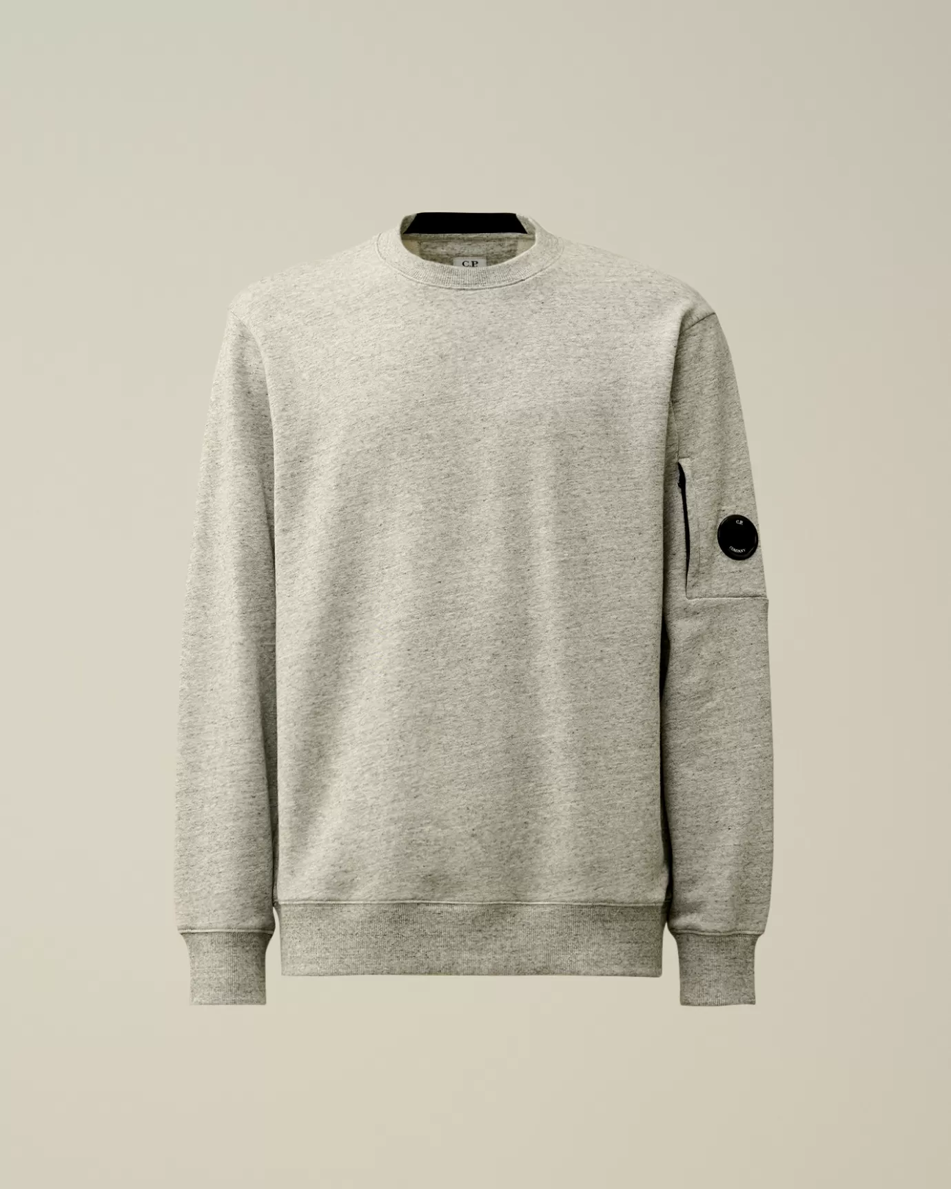 Diagonal Raised Fleece Crew Neck Lens Sweatshirt<C.P. Company New