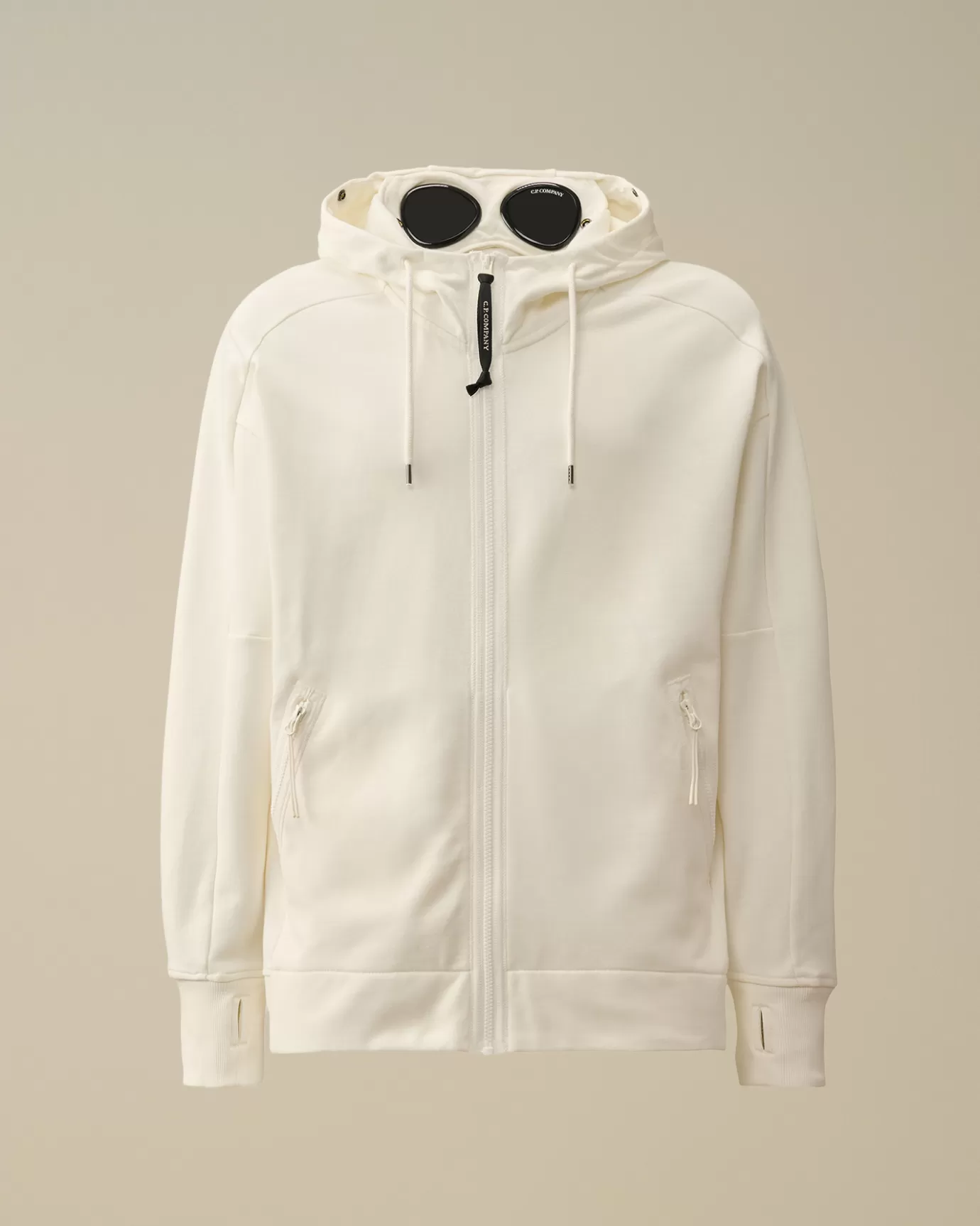 Diagonal Raised Fleece Goggle Zipped Hooded Sweatshirt<C.P. Company Cheap