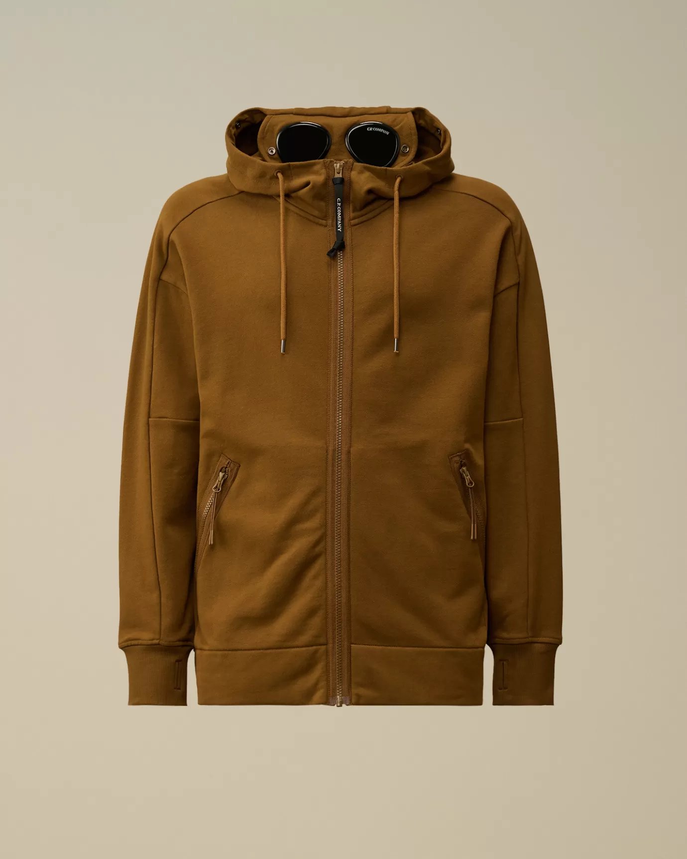 Diagonal Raised Fleece Goggle Zipped Hooded Sweatshirt<C.P. Company Sale