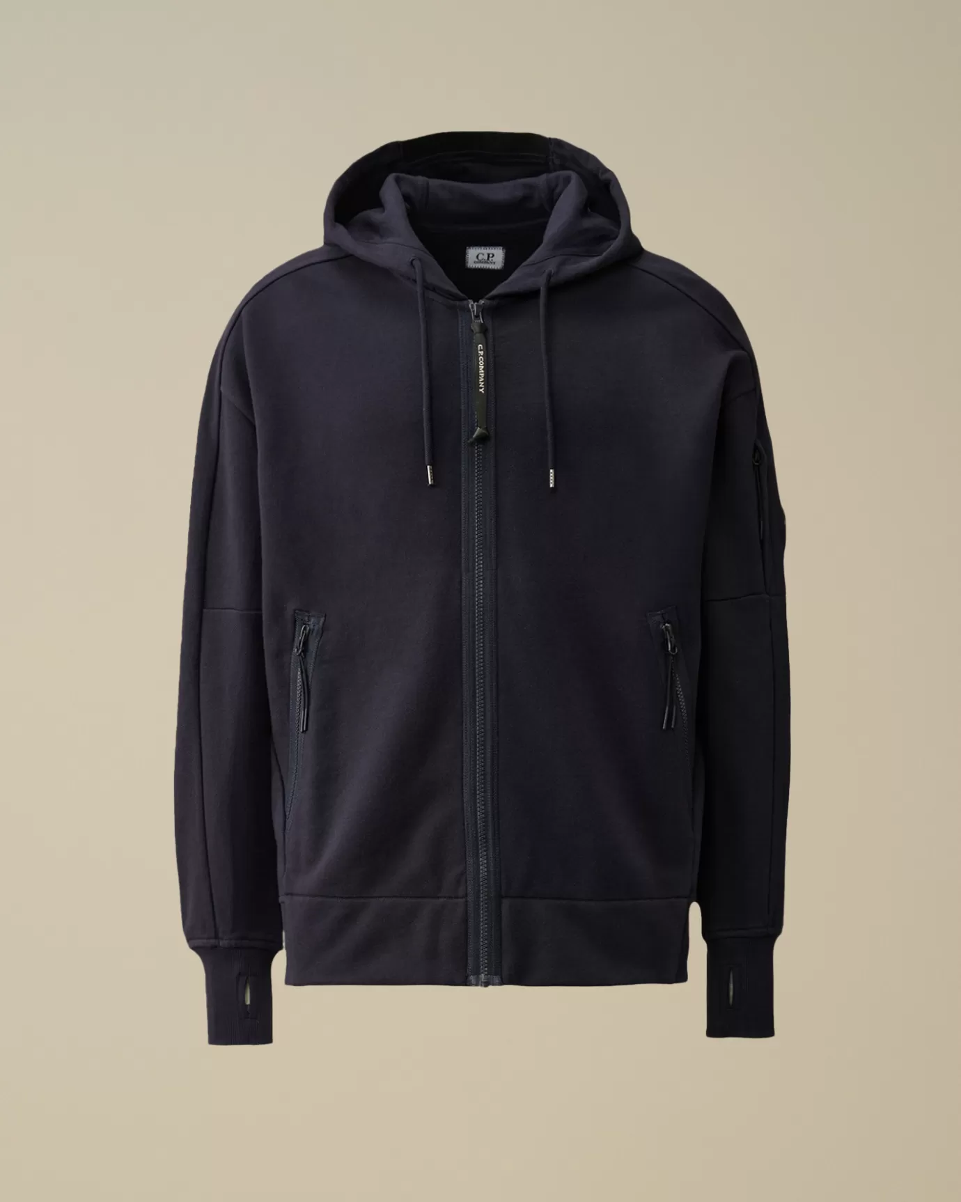 Diagonal Raised Fleece Zipped Hooded Sweatshirt<C.P. Company Online