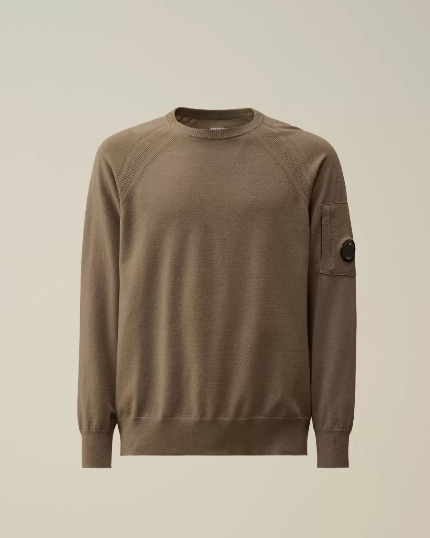 Extra Fine Merino Wool Crew Neck Stitched Knit<C.P. Company Hot