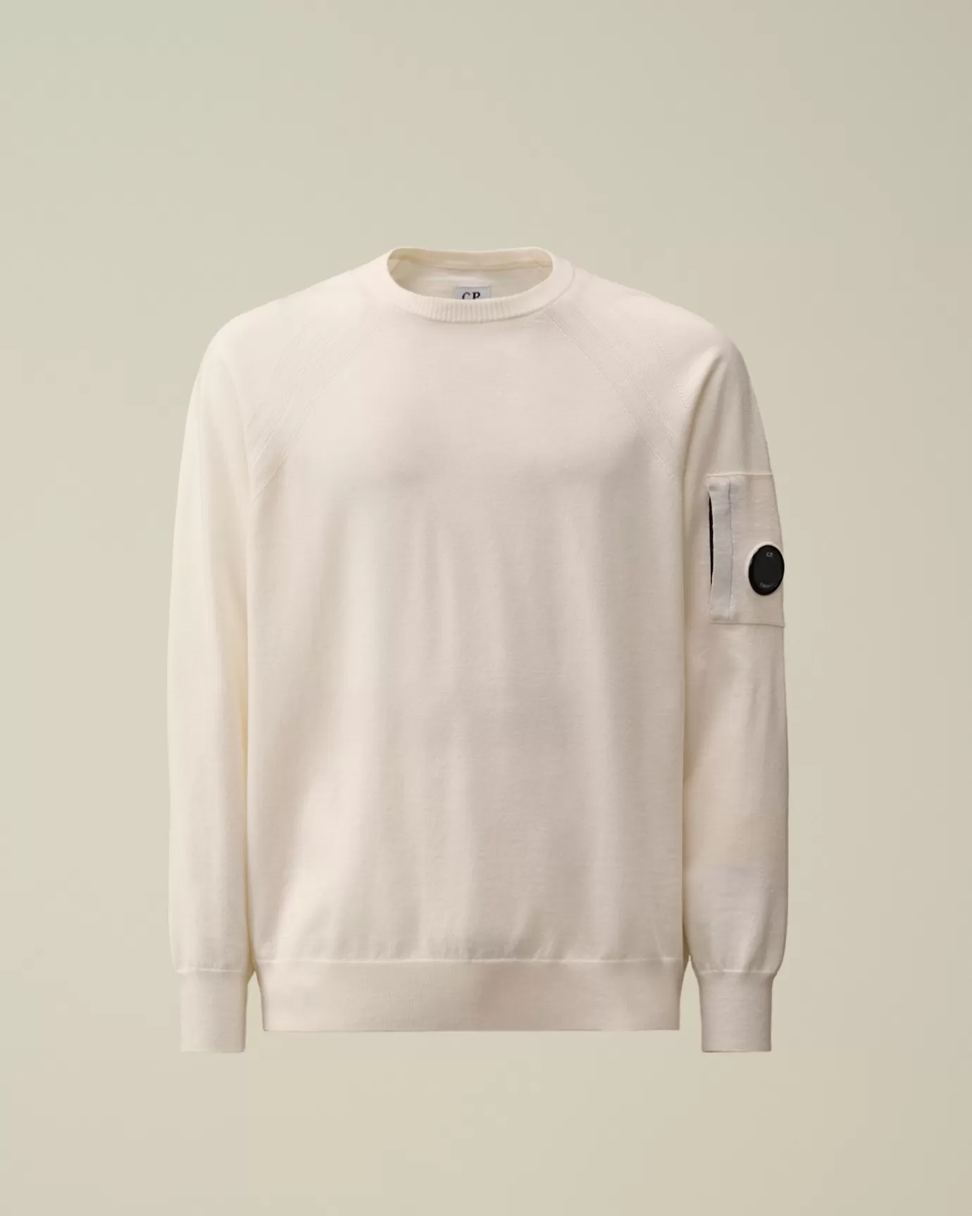 Extra Fine Merino Wool Crew Neck Stitched Knit<C.P. Company Outlet