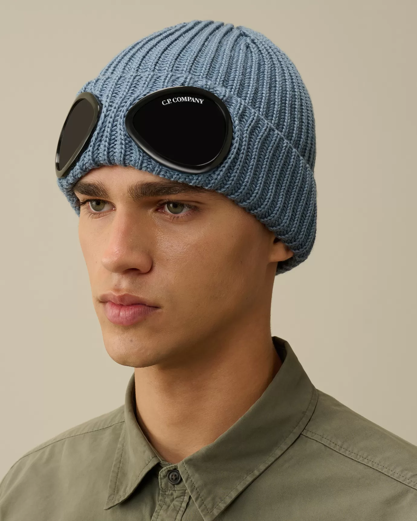 Extra Fine Merino Wool Goggle Beanie<C.P. Company Best