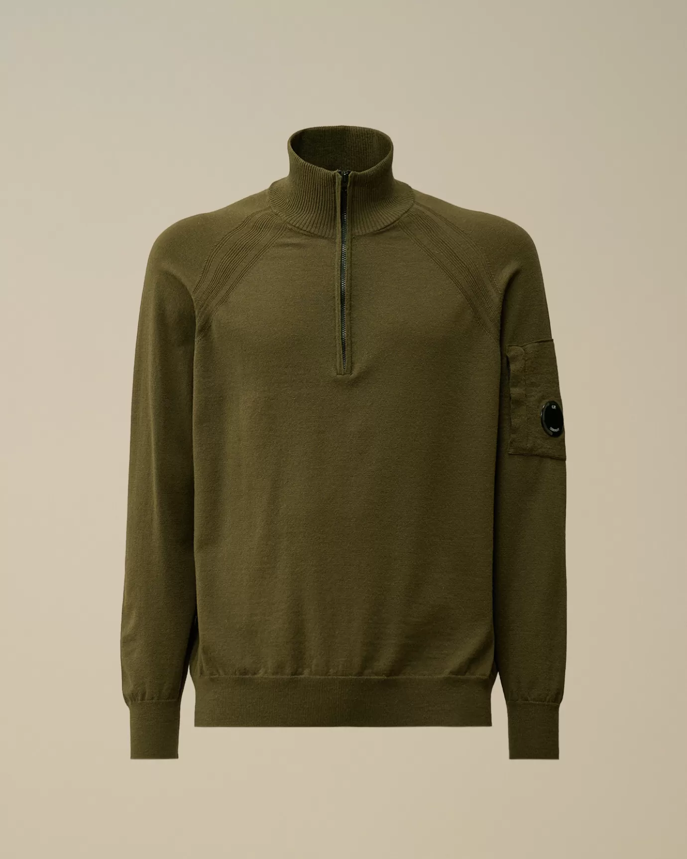 Extra Fine Merino Wool Half Zipped Knit<C.P. Company Clearance