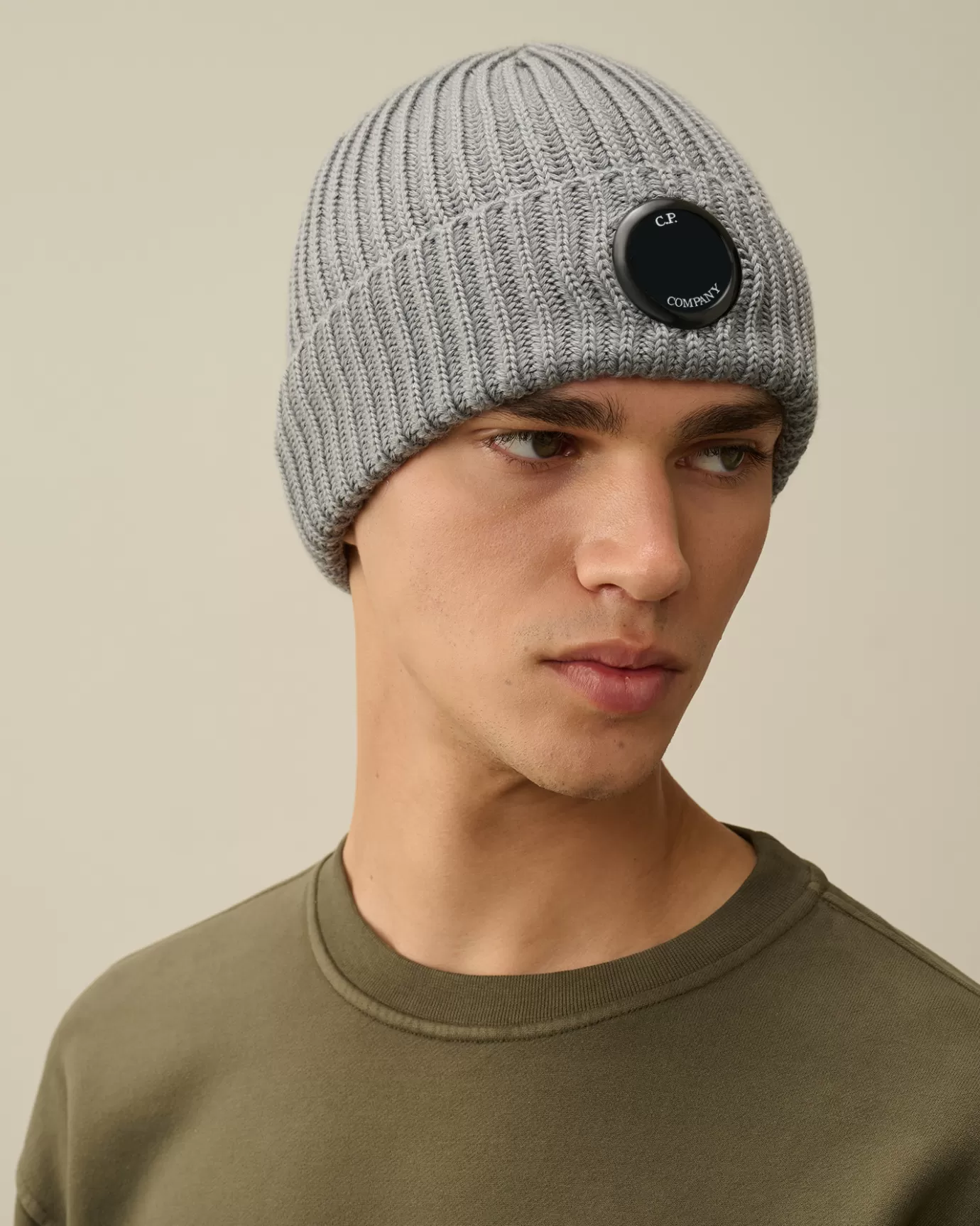 Extra Fine Merino Wool Lens Beanie<C.P. Company Cheap