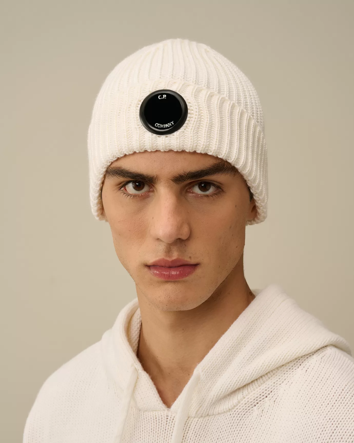 Extra Fine Merino Wool Lens Beanie<C.P. Company Outlet