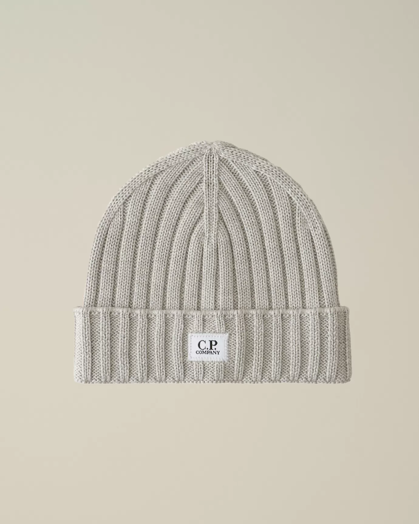 Extra Fine Merino Wool Logo Beanie<C.P. Company New