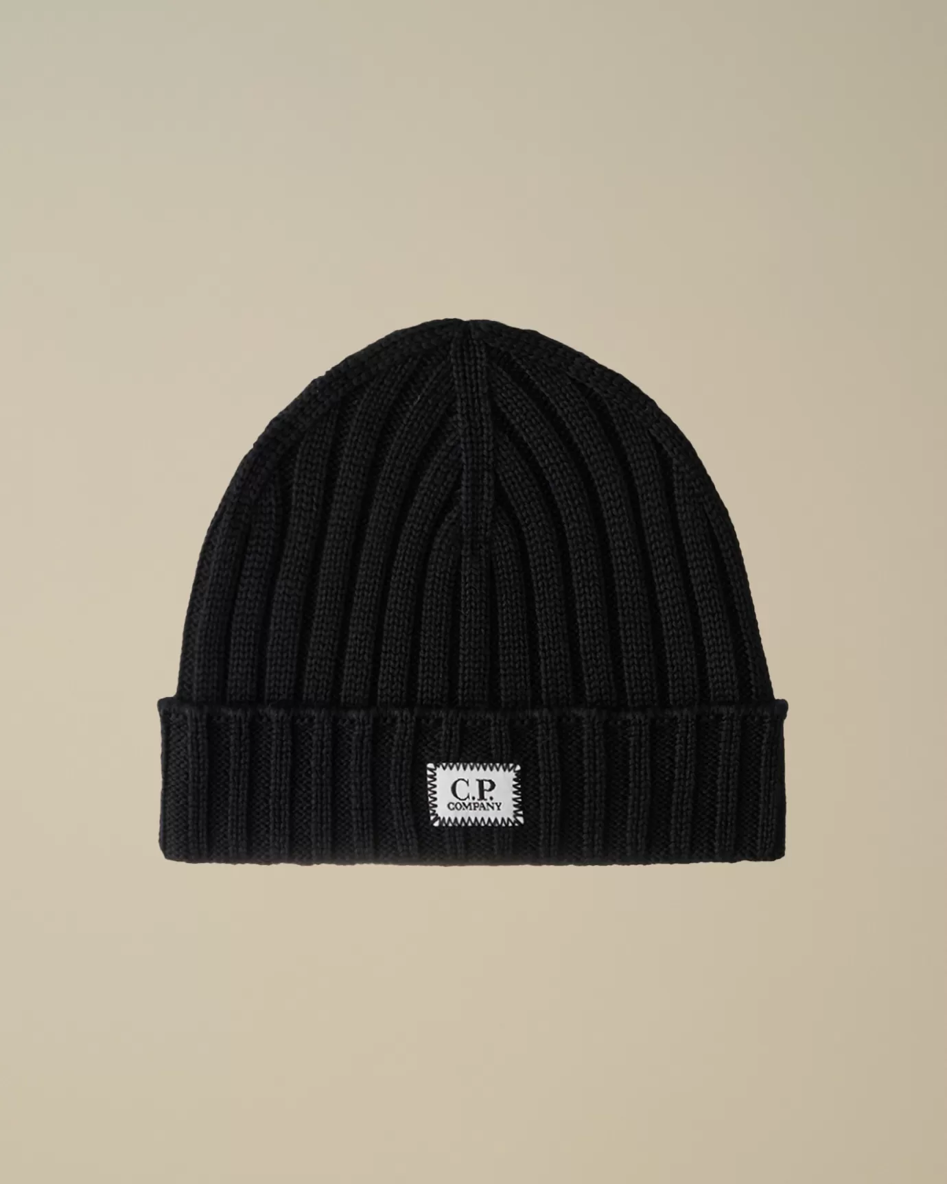 Extra Fine Merino Wool Logo Beanie<C.P. Company Fashion