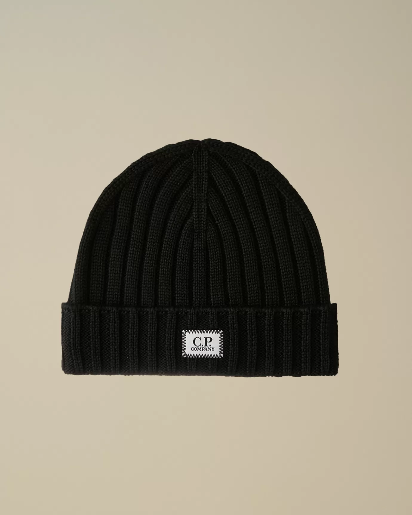 Extra Fine Merino Wool Logo Beanie<C.P. Company Cheap