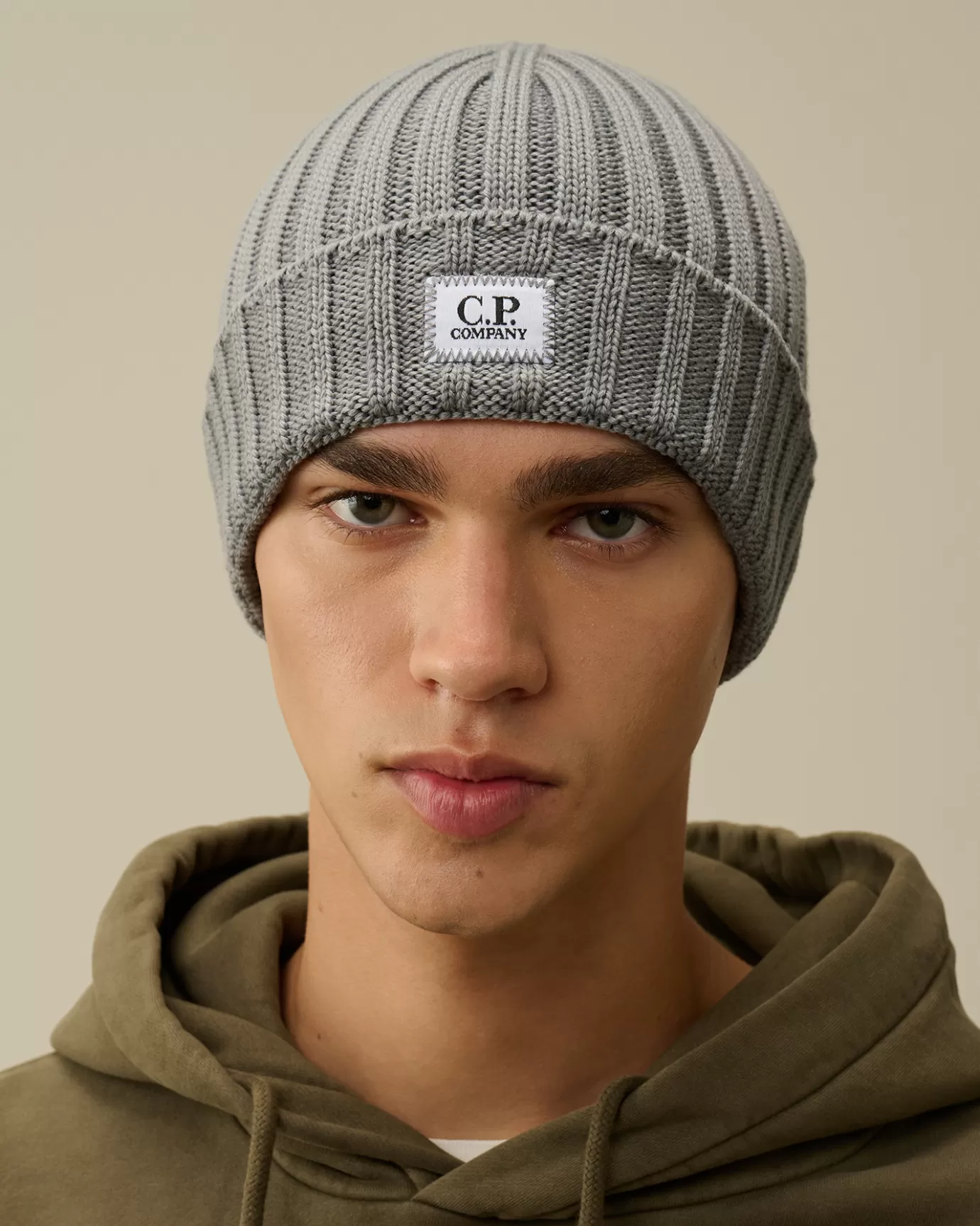 Extra Fine Merino Wool Logo Beanie<C.P. Company Online