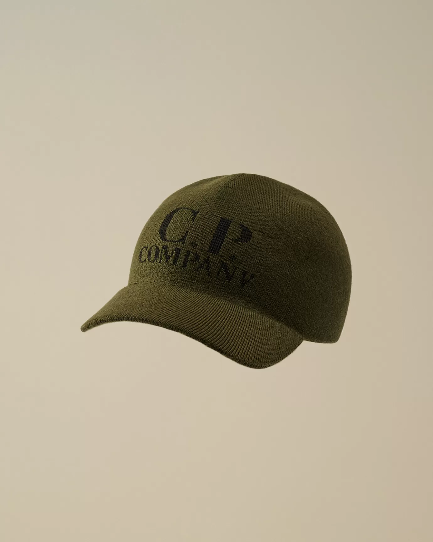 Extrafine Merino Wool Logo Cap<C.P. Company Store