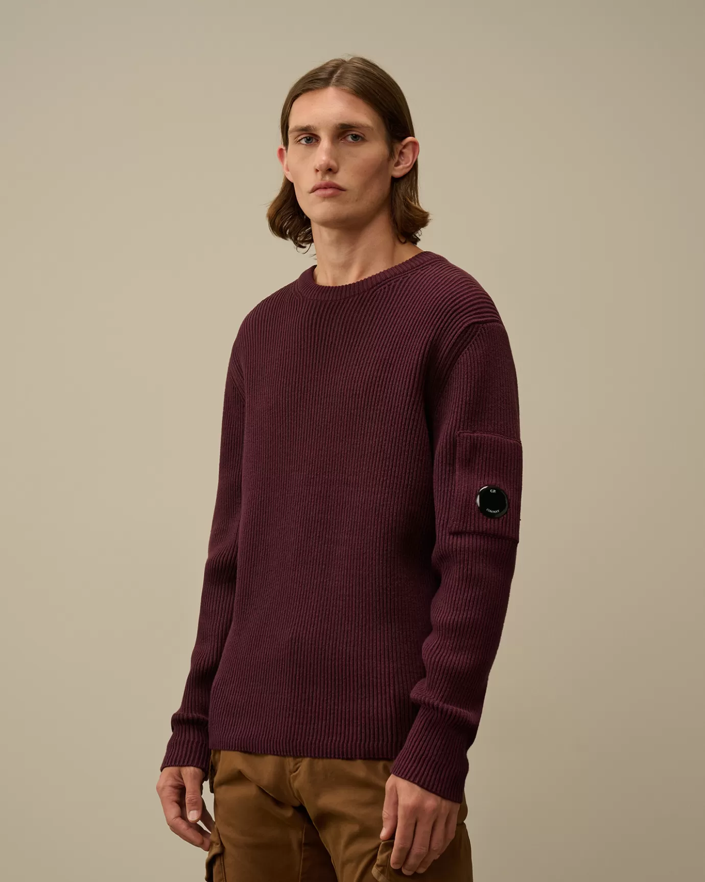 Full Rib Crew Neck Knit<C.P. Company Cheap