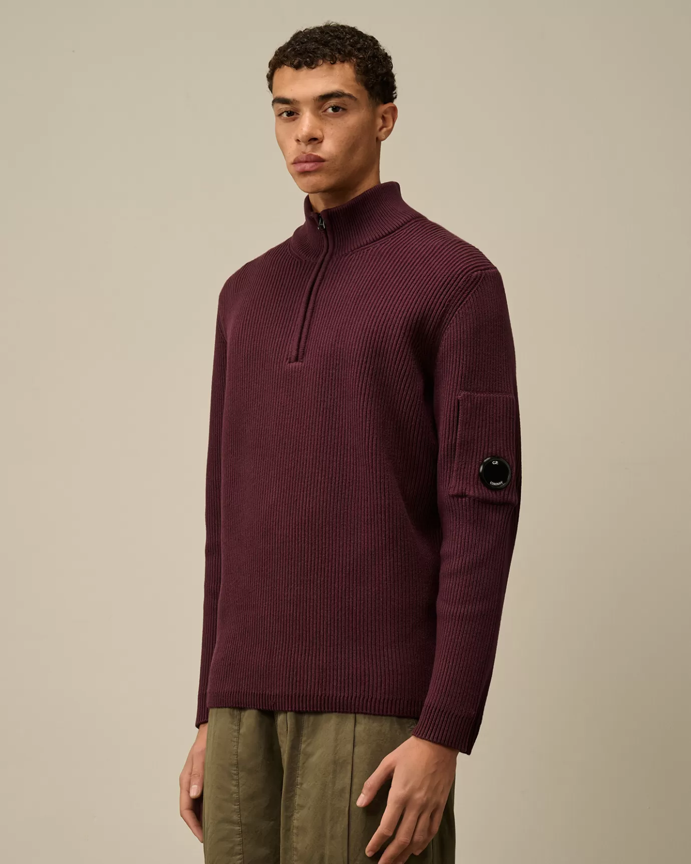 Full Rib Half Zipped Knit<C.P. Company Best