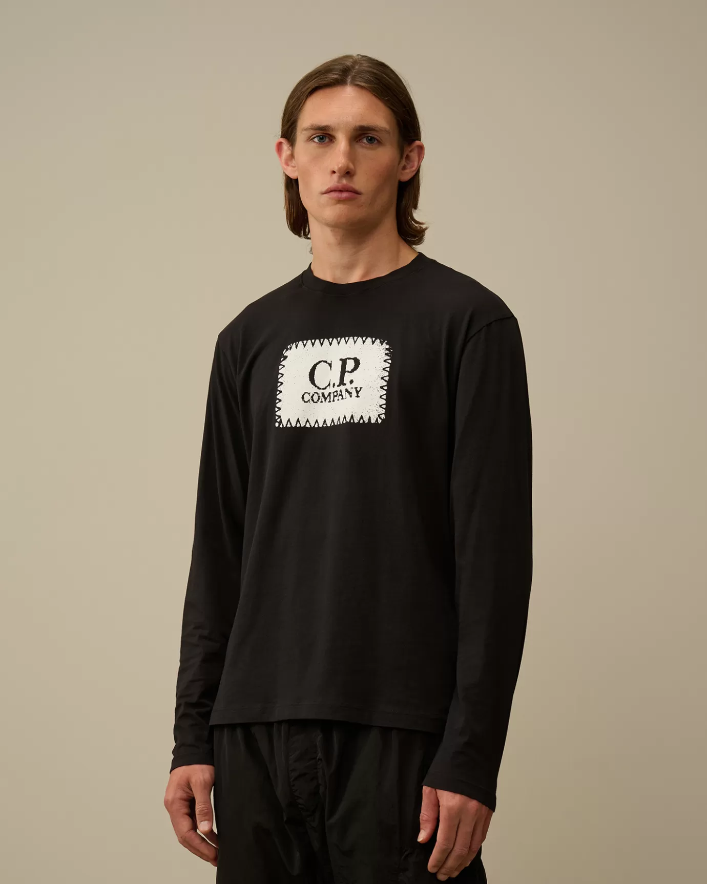 30/1 Jersey Logo Label Longsleeve T-Shirt<C.P. Company Sale