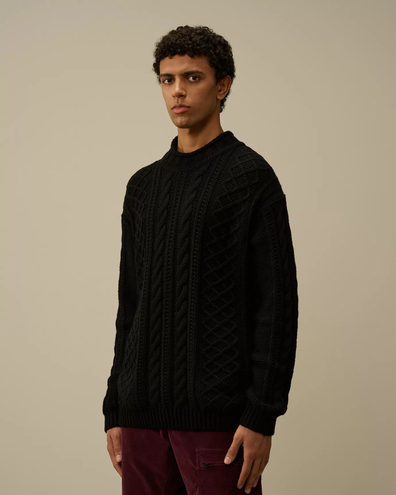 Lambswool Funnel Neck Knit<C.P. Company Sale