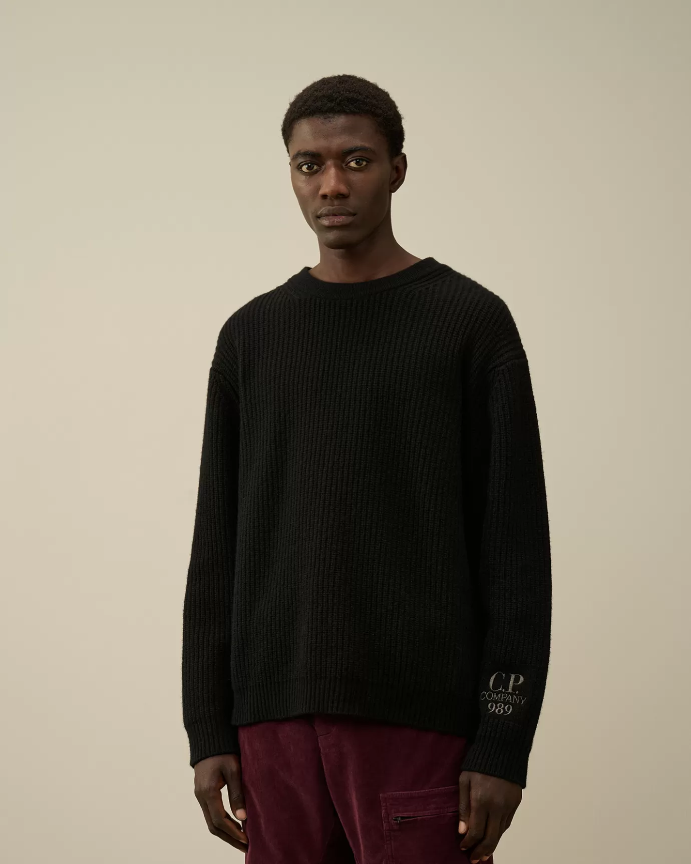 Lambswool GRS Boxy Crew Neck Ribbed Knit<C.P. Company Online