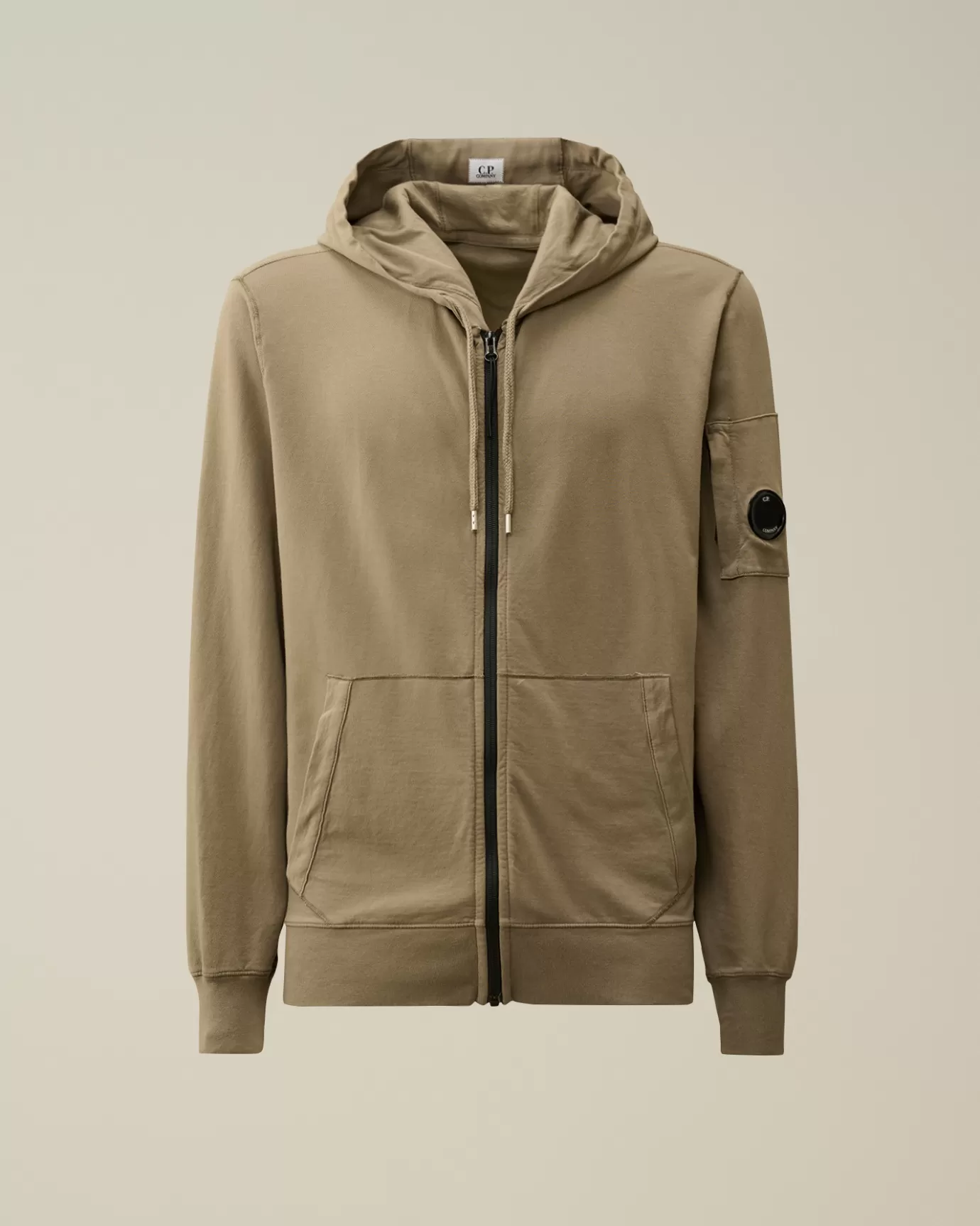 Light Fleece Zipped Hooded Sweatshirt<C.P. Company Store