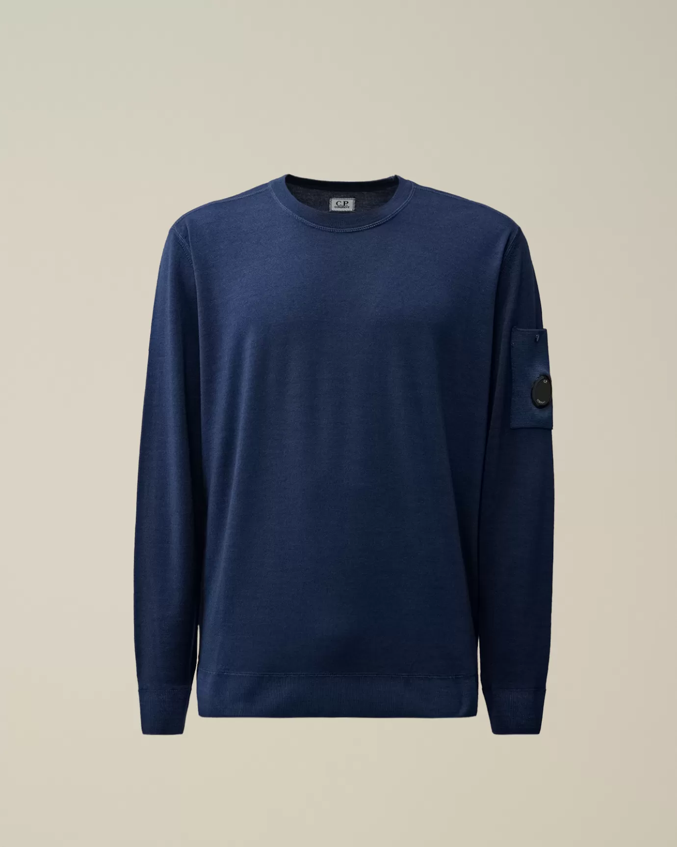 Merino Wool Fast Dyed Crew Neck Knit<C.P. Company Online