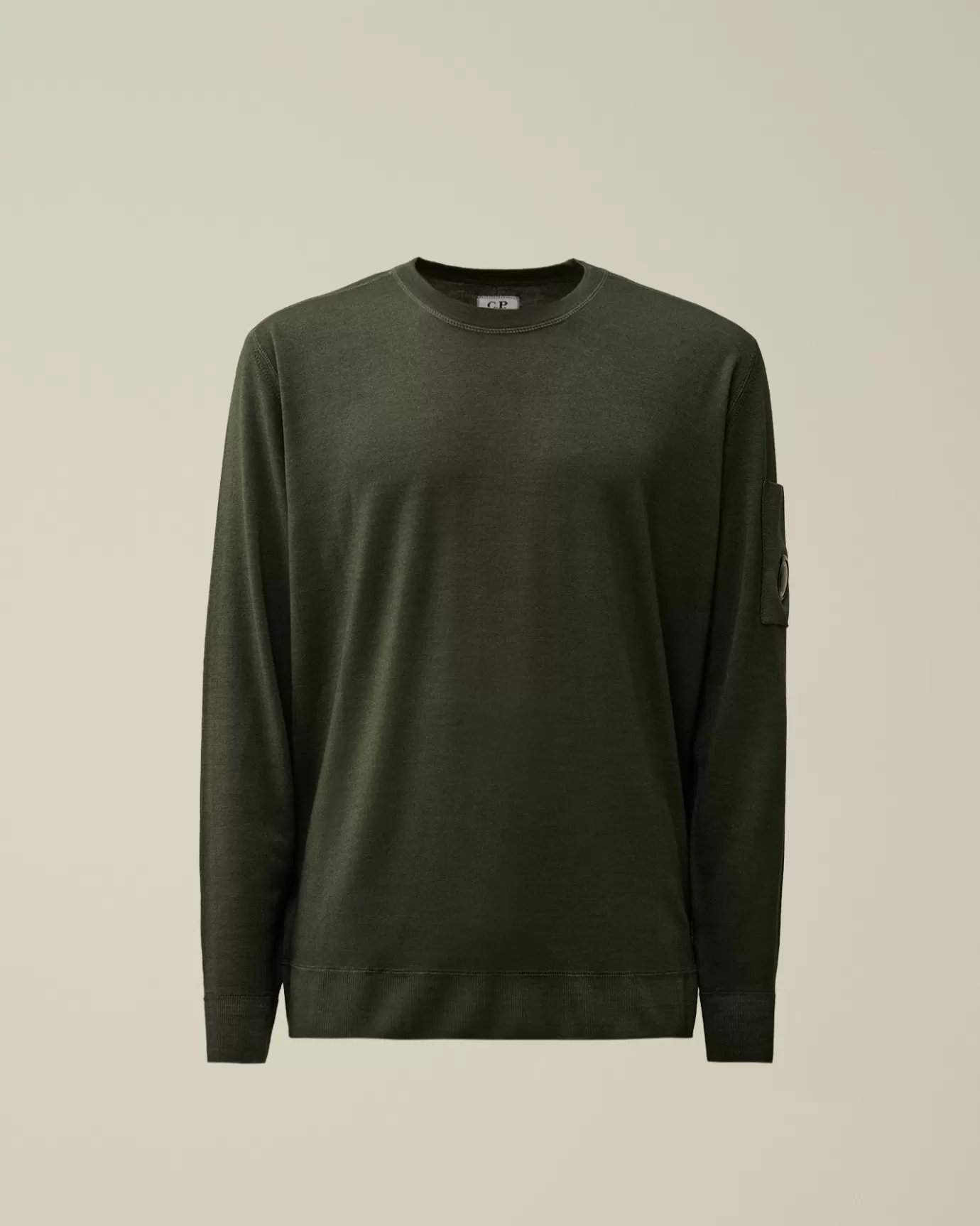 Merino Wool Fast Dyed Crew Neck Knit<C.P. Company Discount