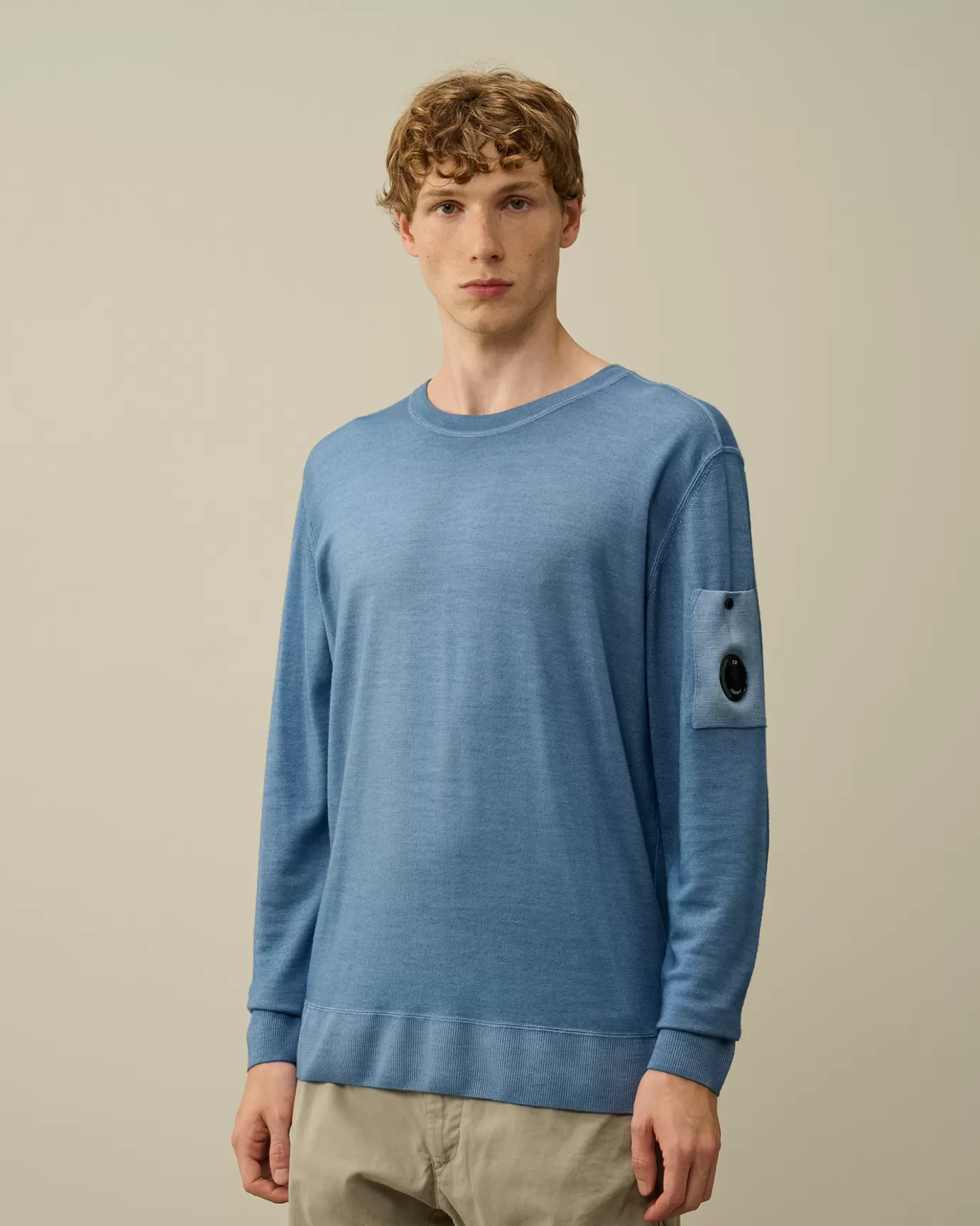 Merino Wool Fast Dyed Crew Neck Knit<C.P. Company Best