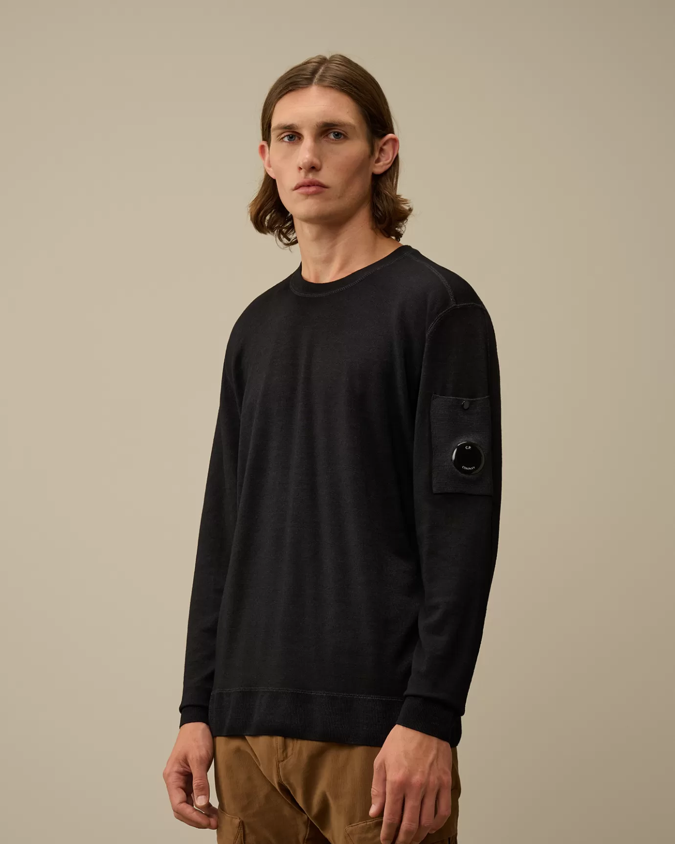 Merino Wool Fast Dyed Crew Neck Knit<C.P. Company Outlet