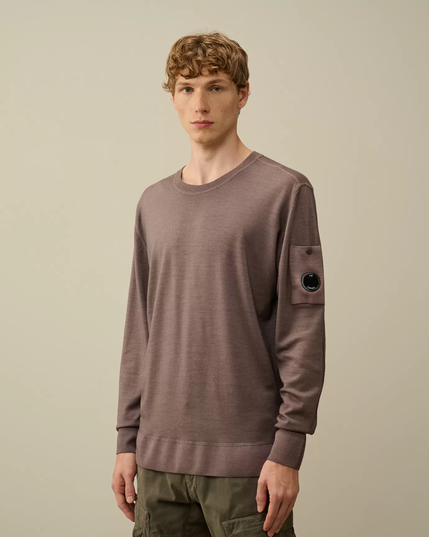 Merino Wool Fast Dyed Crew Neck Knit<C.P. Company Sale