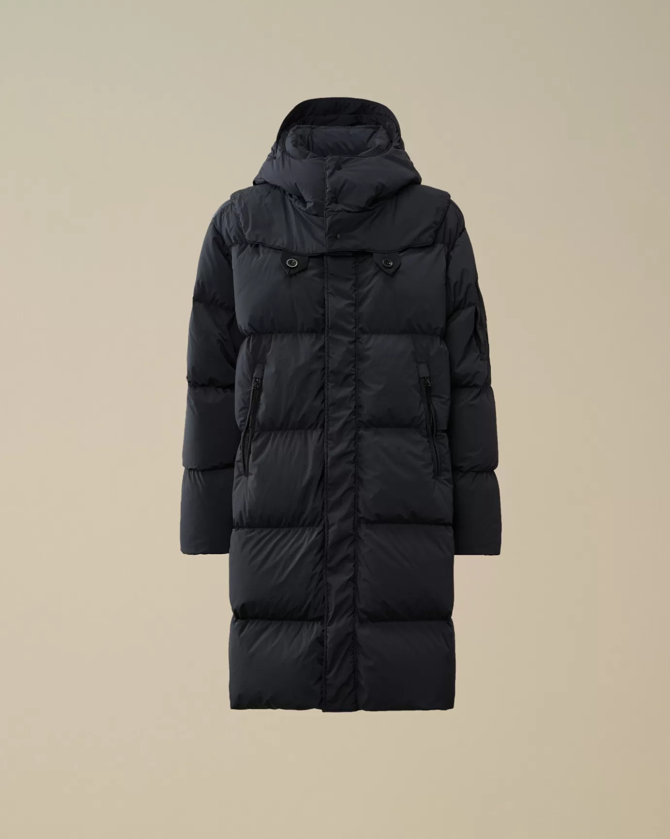 Nycra-R Buttoned Hood Long Down Jacket<C.P. Company Outlet