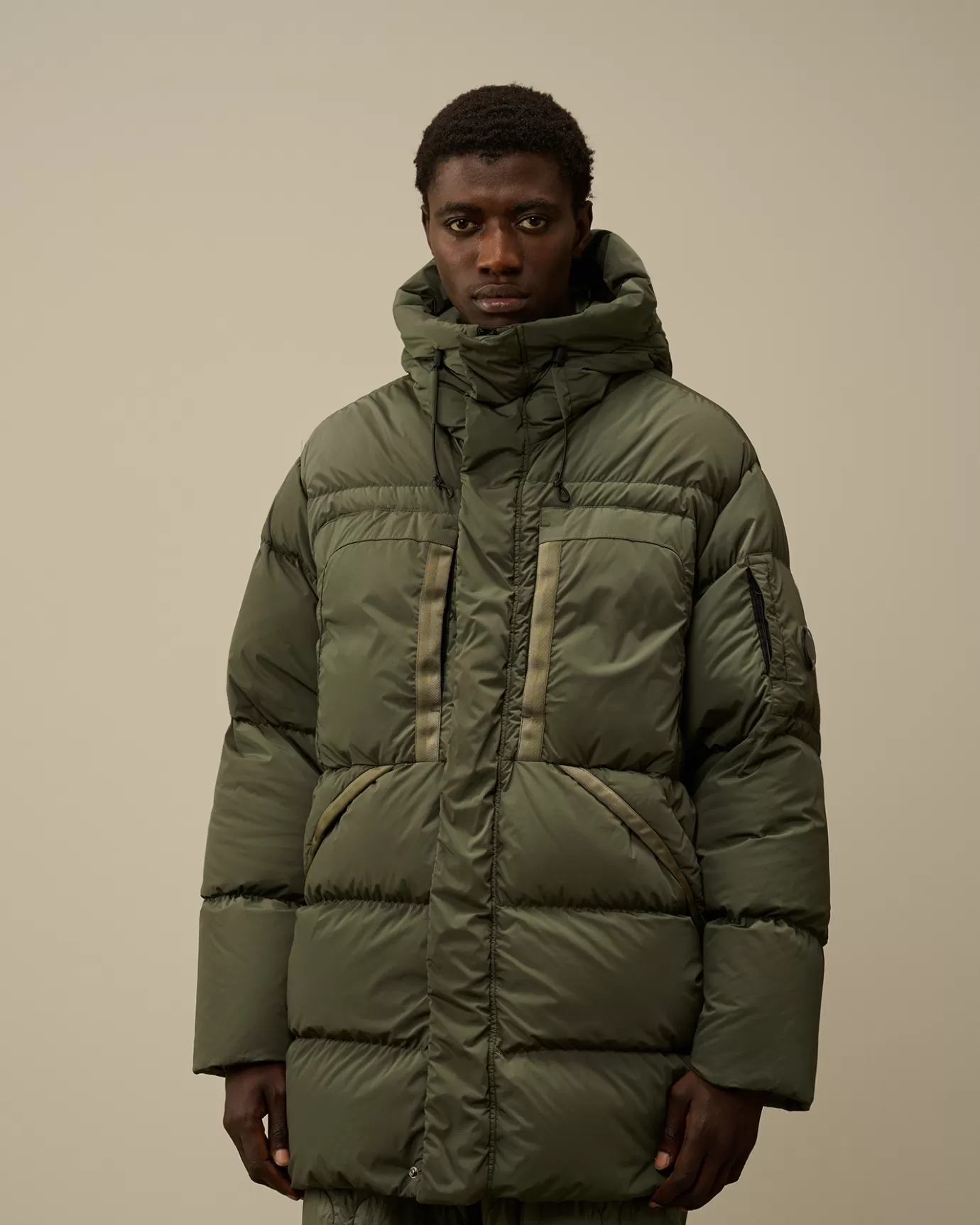 Nycra-R Hooded Long Down Jacket<C.P. Company Best