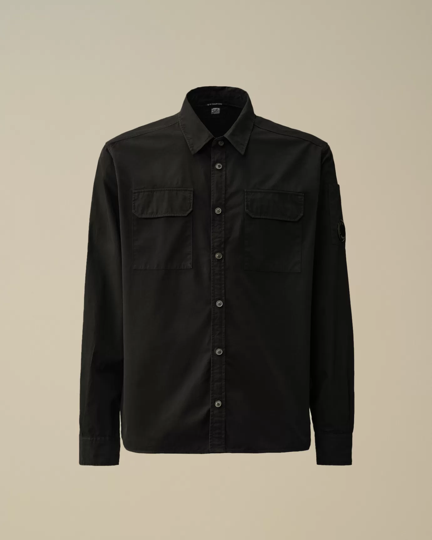 Organic Gabardine Buttoned Lens Shirt<C.P. Company Flash Sale