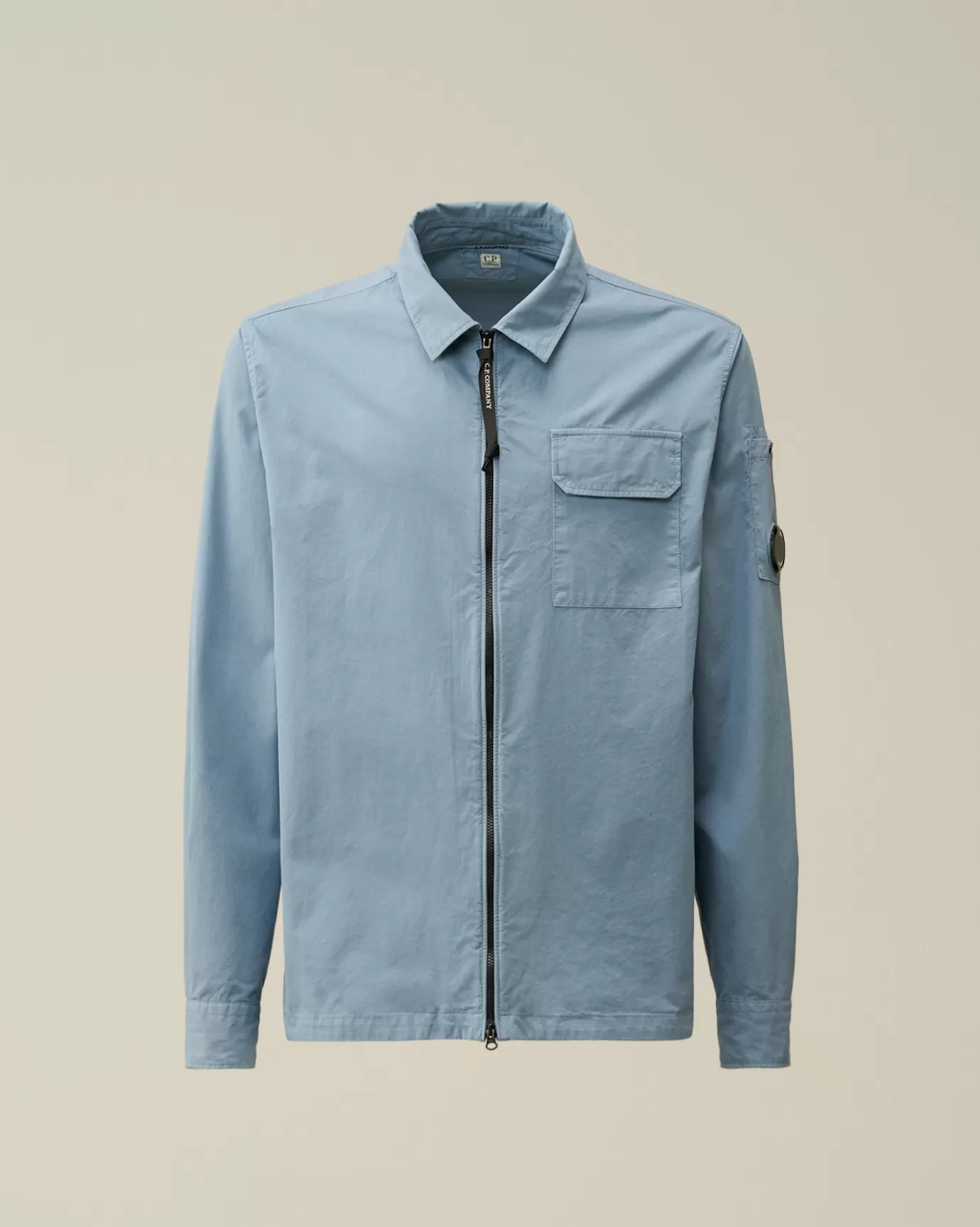 Organic Gabardine Zipped Overshirt<C.P. Company Best