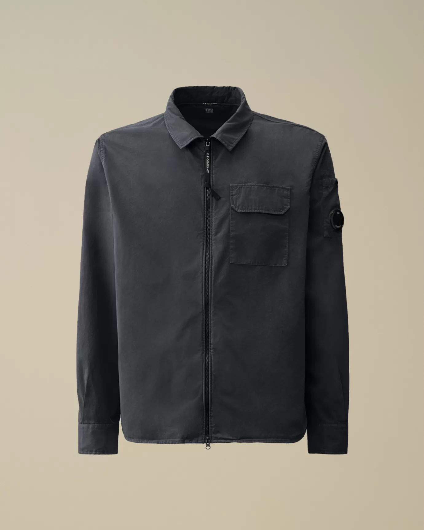 Organic Gabardine Zipped Overshirt<C.P. Company Fashion