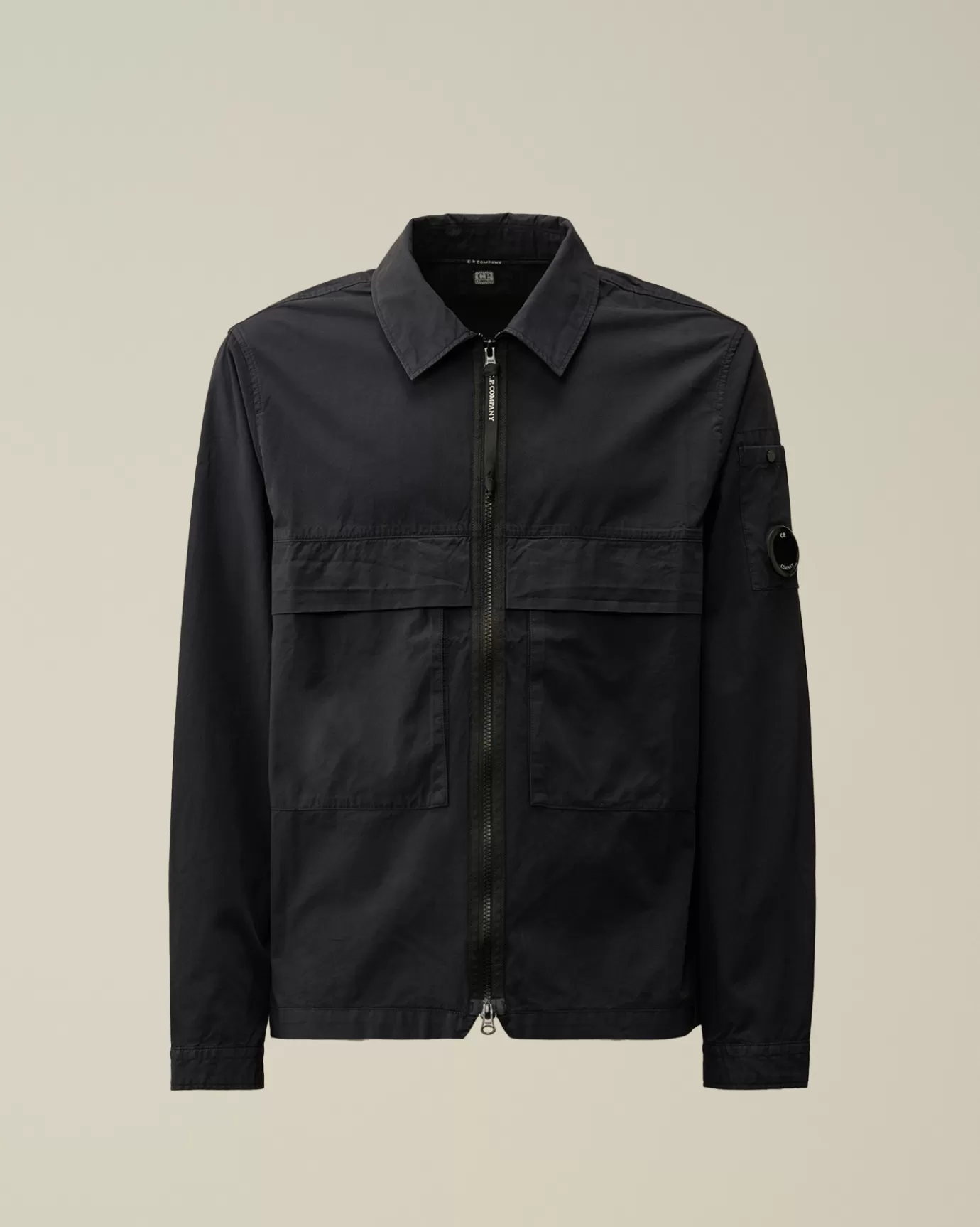 Organic Gabardine Zipped Utility Overshirt<C.P. Company Cheap