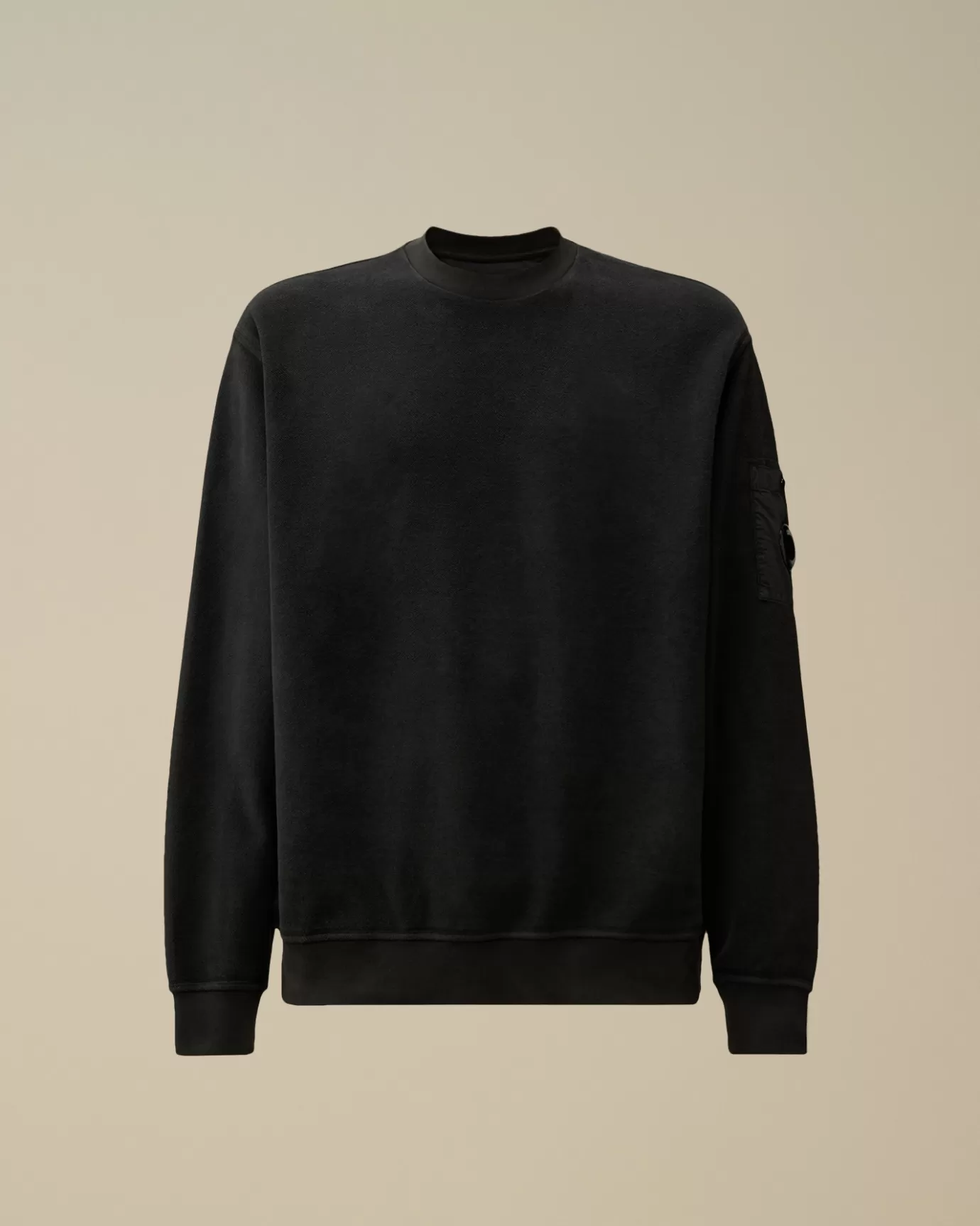 Reverse Brushed & Emerized Diagonal Fleece Crewneck Sweatshirt<C.P. Company Cheap