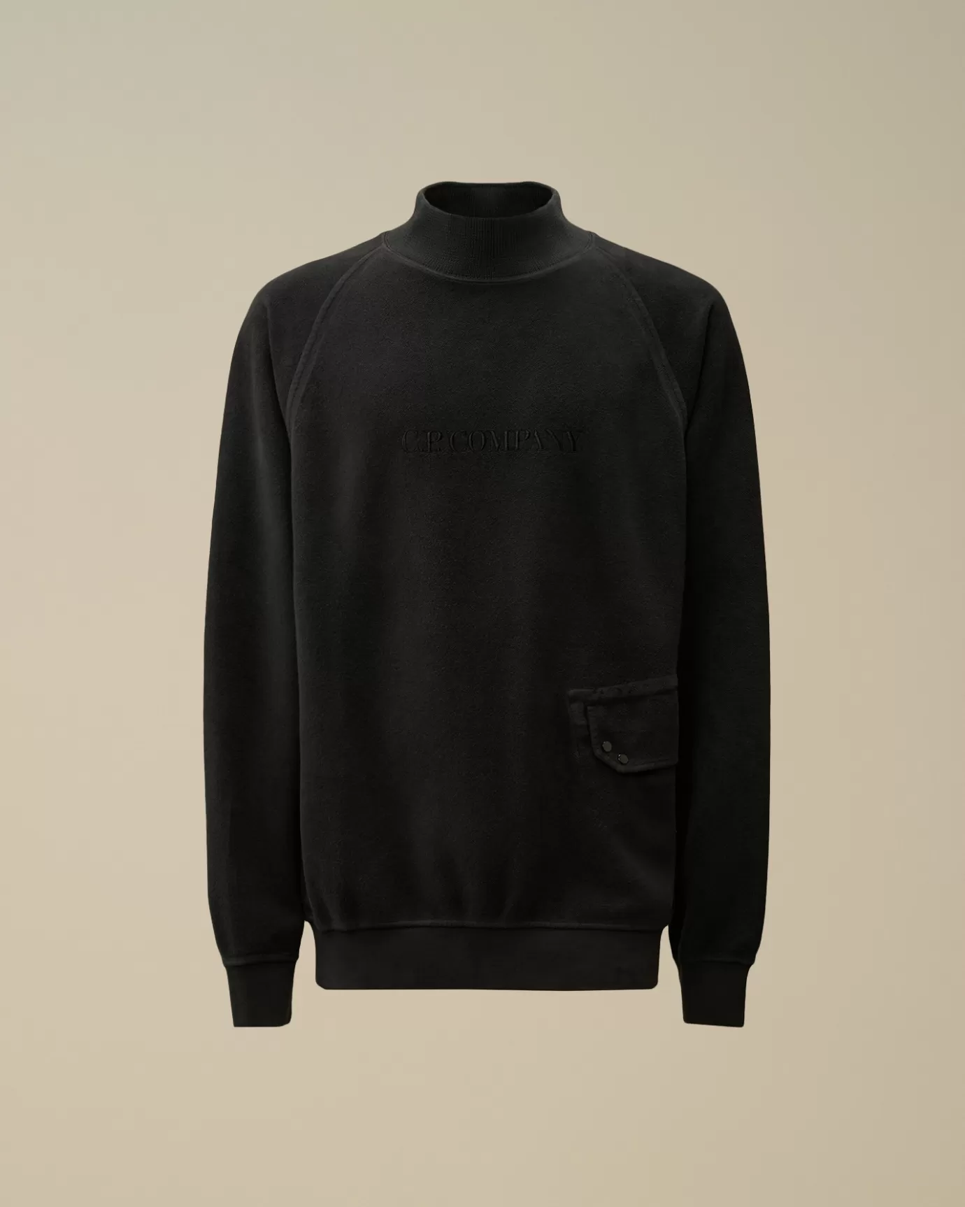 Reverse Brushed & Emerized Diagonal Fleece Funnel Neck Sweatshirt<C.P. Company Online