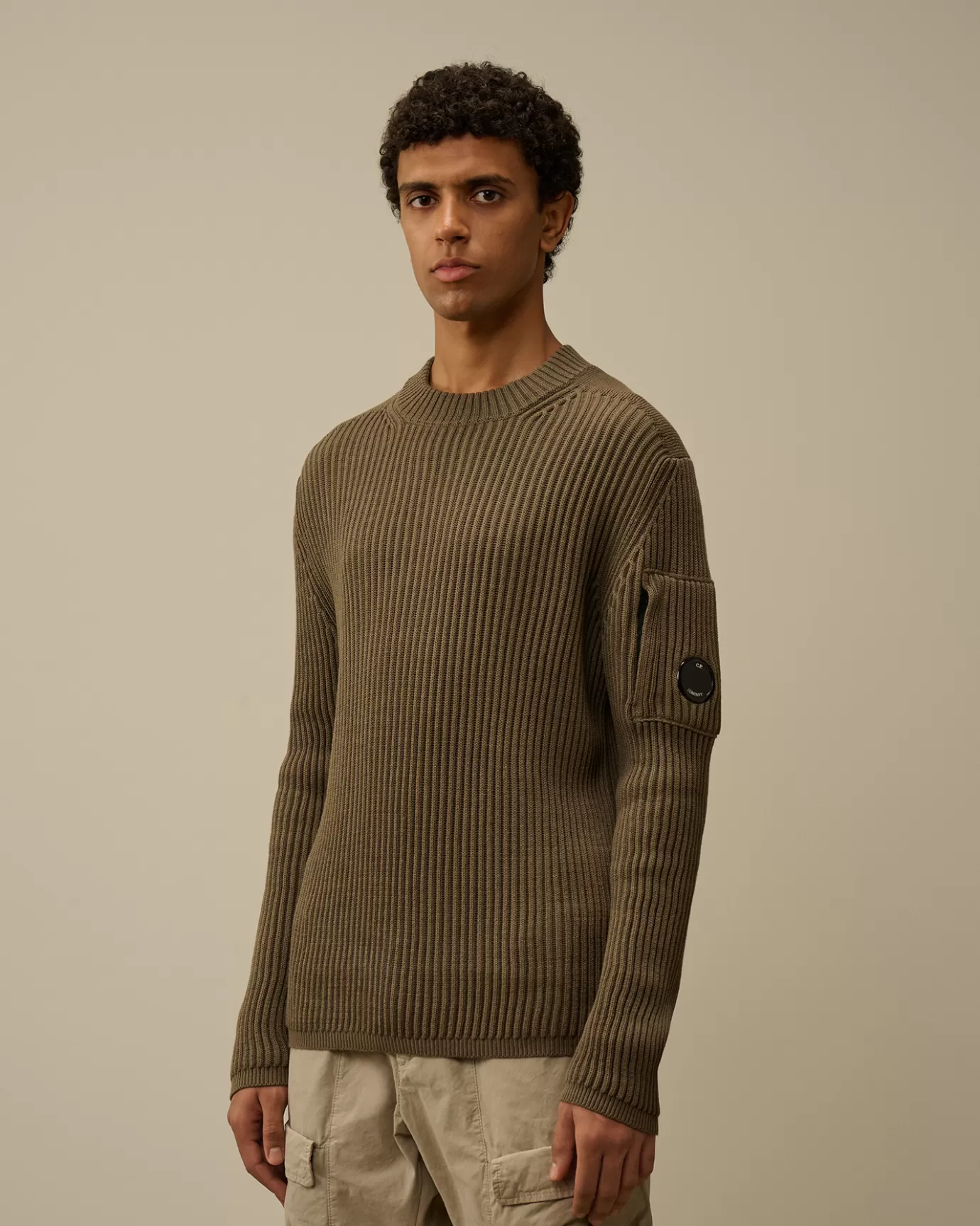 Re-Wool Funnel Neck Knit<C.P. Company Cheap