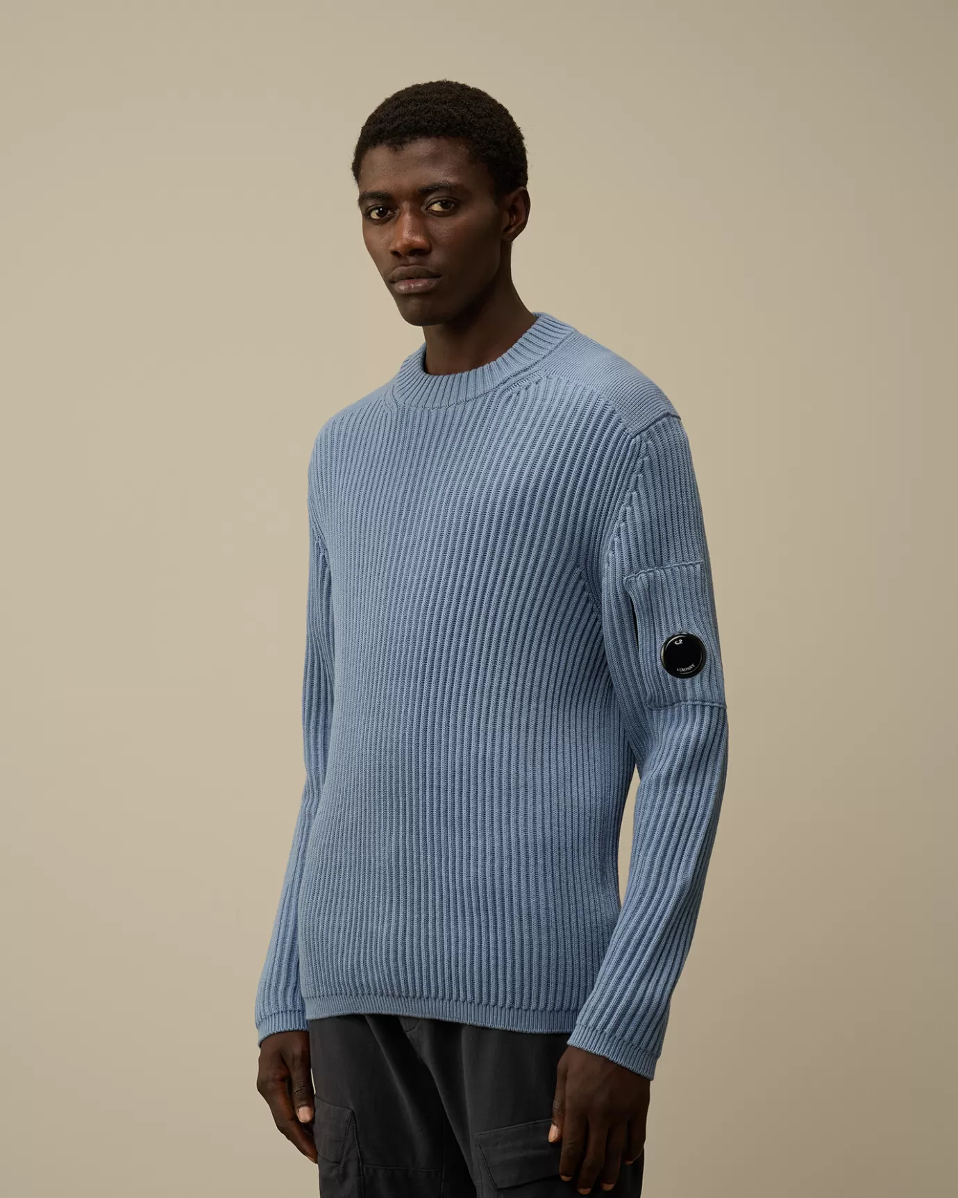 Re-Wool Funnel Neck Knit<C.P. Company Cheap