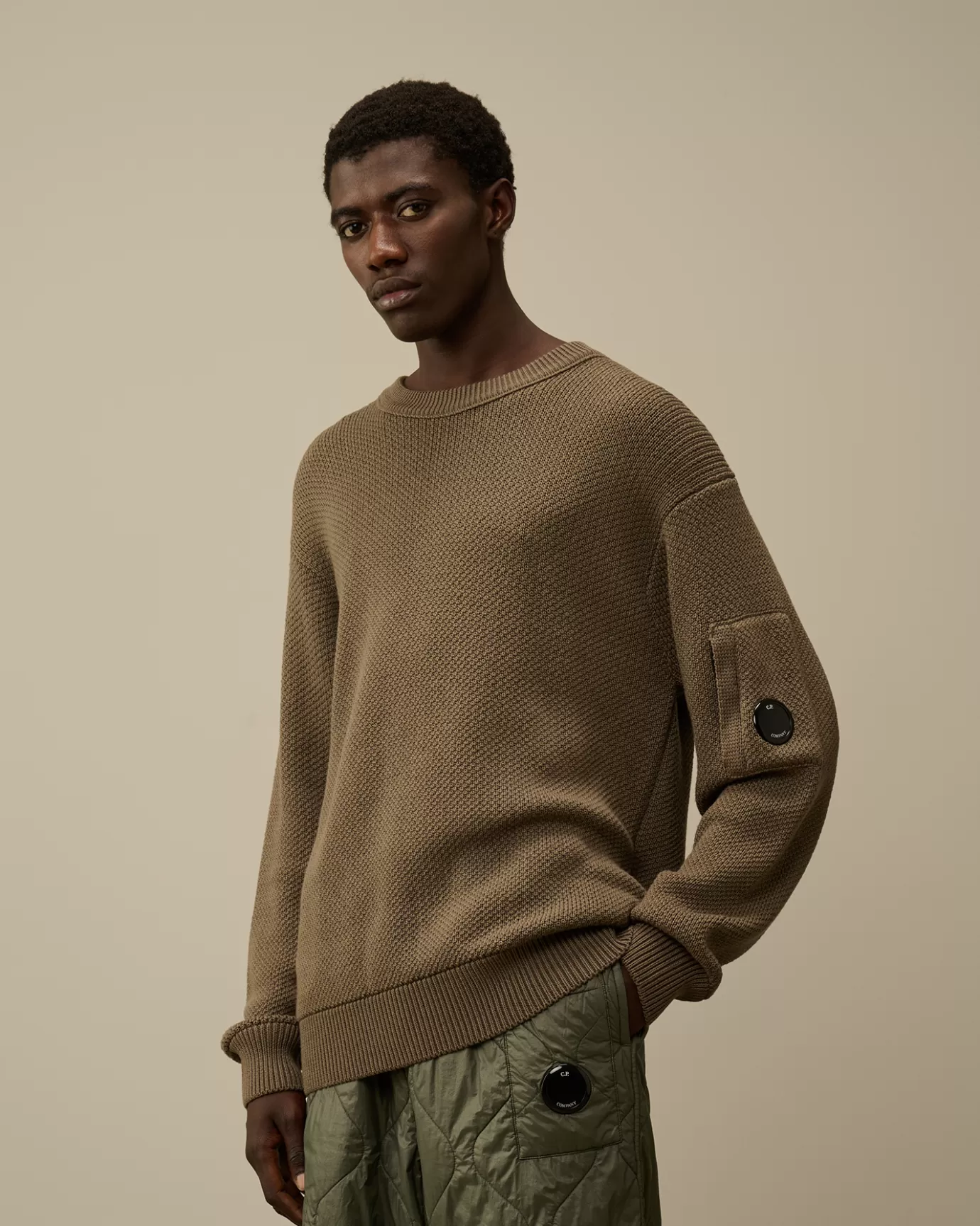 Re-Wool Lens Crewneck Knit<C.P. Company Fashion